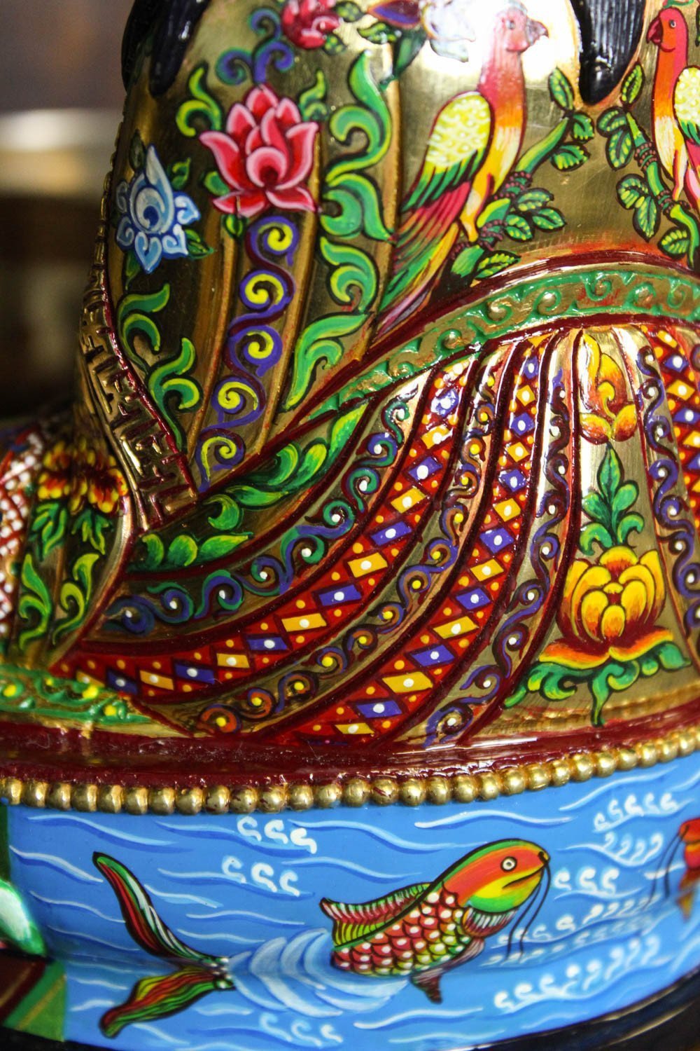 Hand Painted 9 Inch Padmasambhava Statue - Tibetan Buddhist Meditation Decor for Home Altar & Spiritual Practice