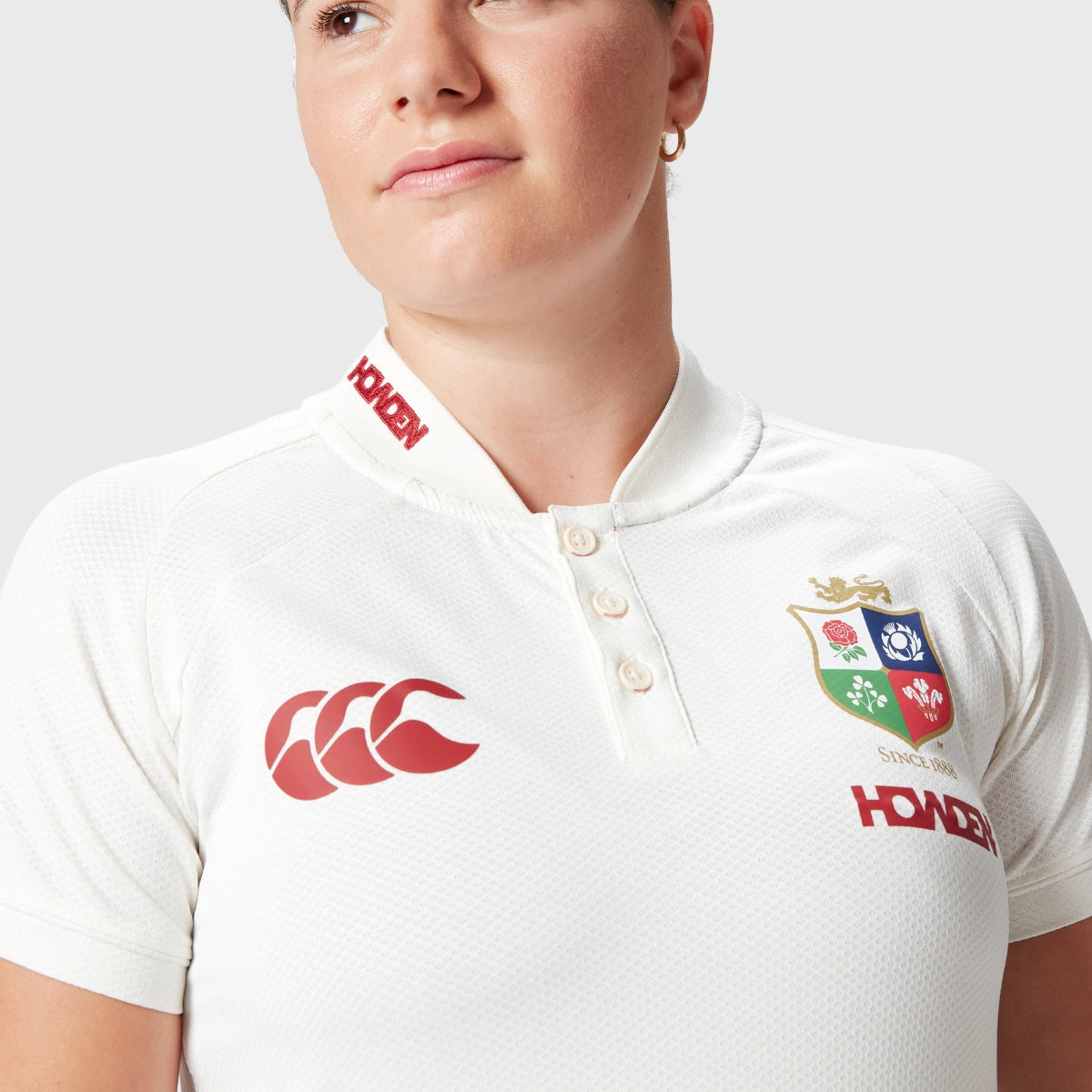 Canterbury British & Irish Lions Women's Performance Polo Shirt - Breathable Polyester Rugby Top for Sports & Casual Wear - White