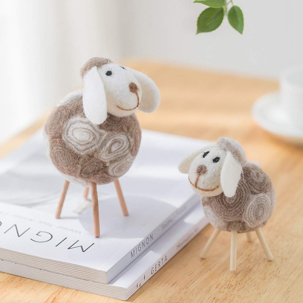 Adorable Felt Sheep Plush Hanging Decor - Cute Lamb Figurine for Christmas, Easter & Holiday Party Decorations (6 x 6 x 11cm) - Perfect for Nursery, Baby Shower & Seasonal Home Décor