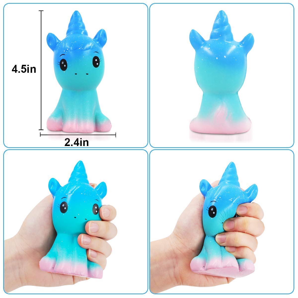 Unicorn Squishy Toys - 6 Pack Kawaii Scented Squishies for Girls Birthday Party Favors & Easter Gifts