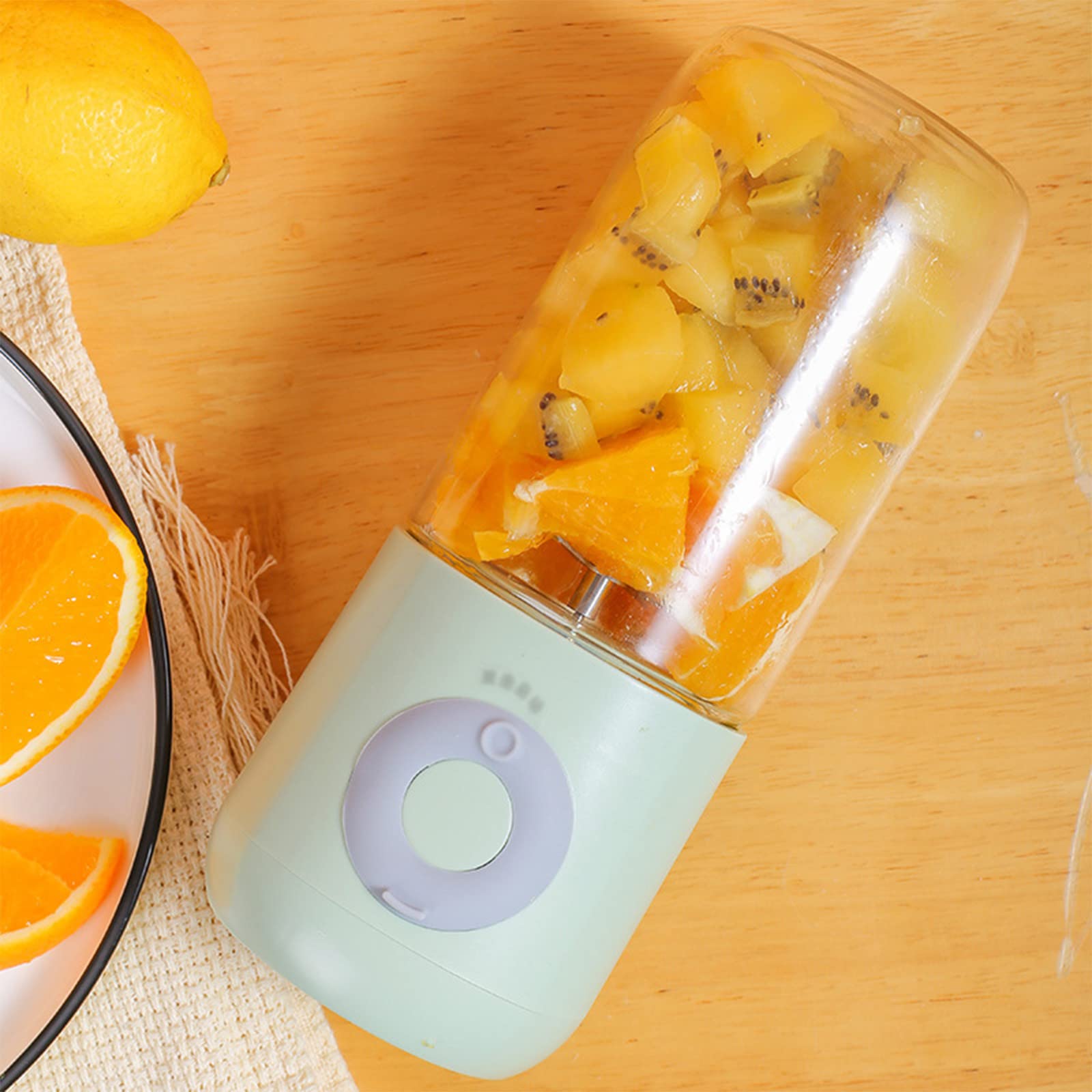 Lanhui 500ml Portable USB Rechargeable Blender Bottle - Fruit Juice Mixer & Smoothie Maker for Travel, Gym, Office & Outdoor Activities | Perfect for Shakes, Juices & Healthy Drinks