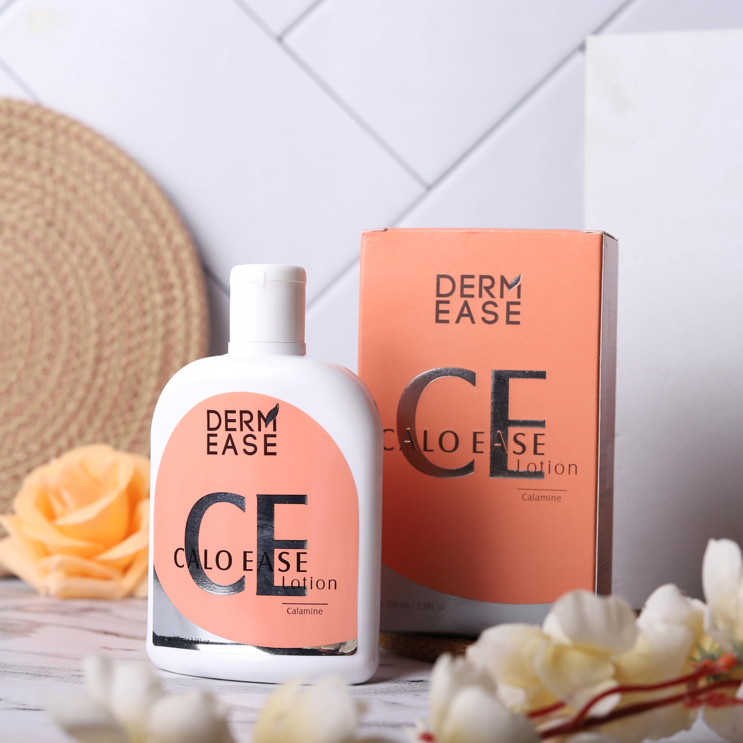 Derm Ease Calo Ease Calamine Lotion 100ml - Soothing Relief for Dry Skin Itching, Chickenpox, Pregnancy Rashes & Skin Irritations | Face & Body Care Solution for Adults & Kids