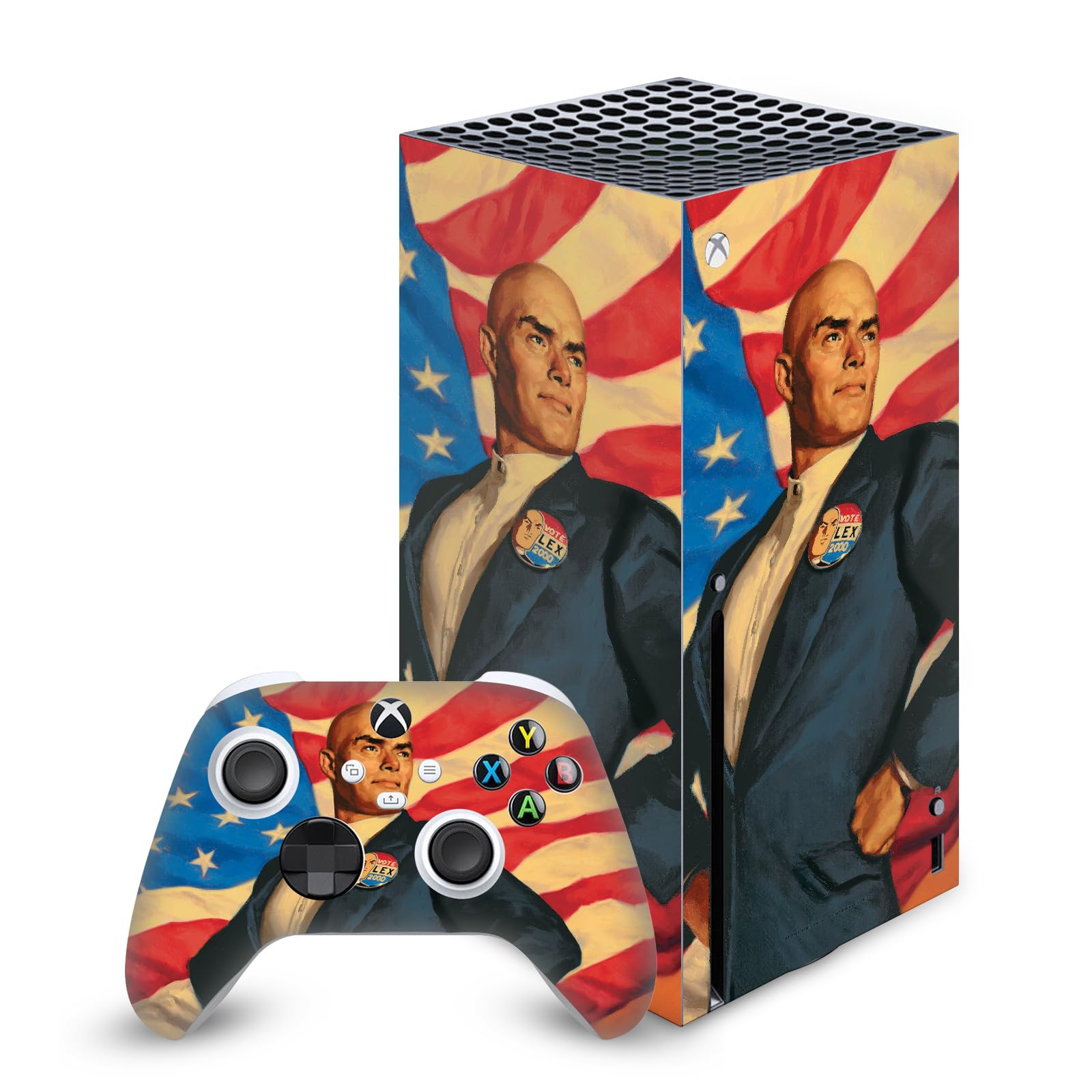 Official DC Comics Superman Lex Luthor Vinyl Sticker for Xbox Series X Console & Controller - Gaming Skin Decal Bundle | Perfect for Gamers & Collectors