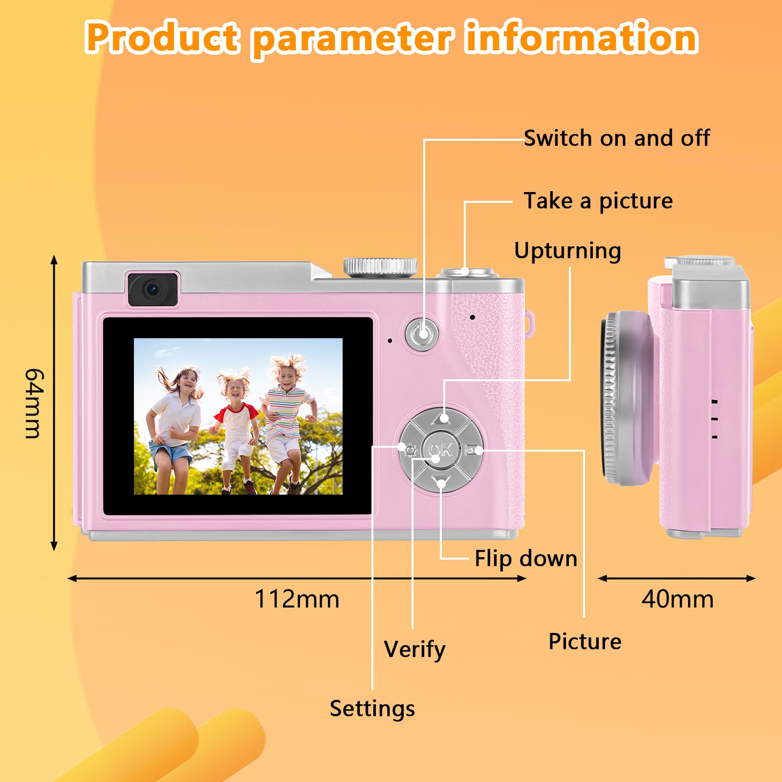 4K Autofocus Digital Camera with Dual Lens - 1080P HD Video Camcorder for Kids, Teens, Students & Beginners | Includes 2.7