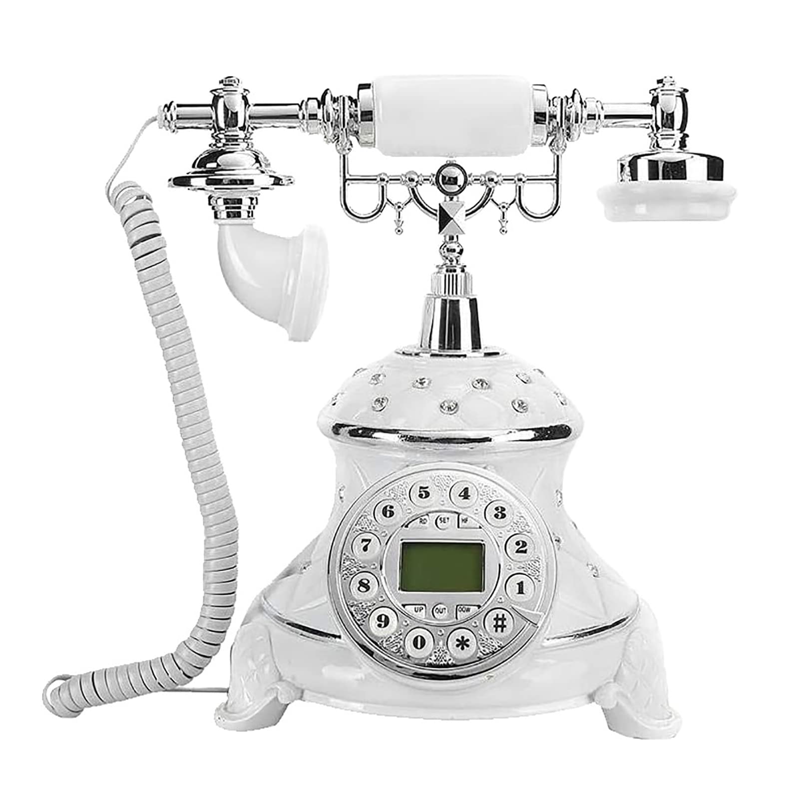 Vintage Retro Corded Landline Telephone - Classic Antique European Style Wired Phone for Home, Office & Hotel Use | Perfect for Vintage Decor, Emergency Backup & Business Communication