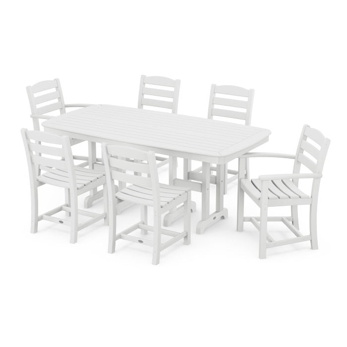 POLYWOOD La Casa Café 7-Piece Outdoor Dining Set - Patio Furniture for Backyard, Poolside & Garden - Weather-Resistant & Durable