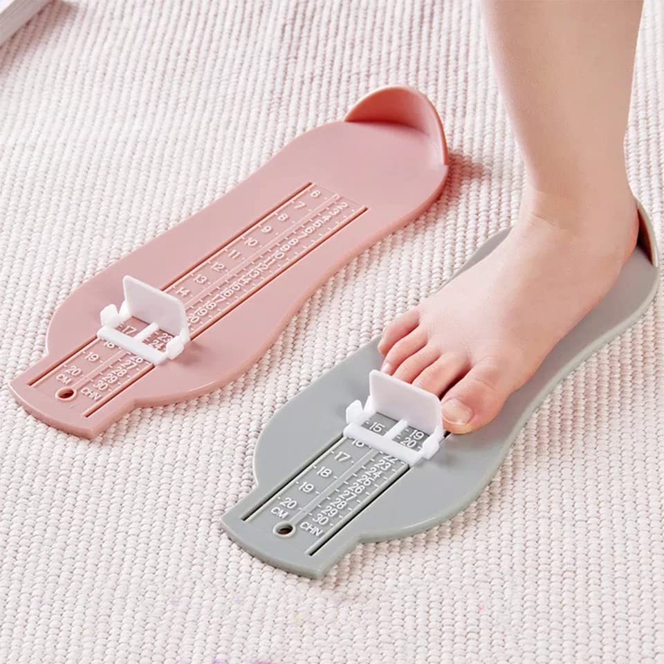 **Accurate Baby Shoe Size Gauge – Toddler & Infant Foot Measuring Ruler (20 cm) – Blue/Green/Pink – Perfect for Online Shopping & In-Store Fitting**