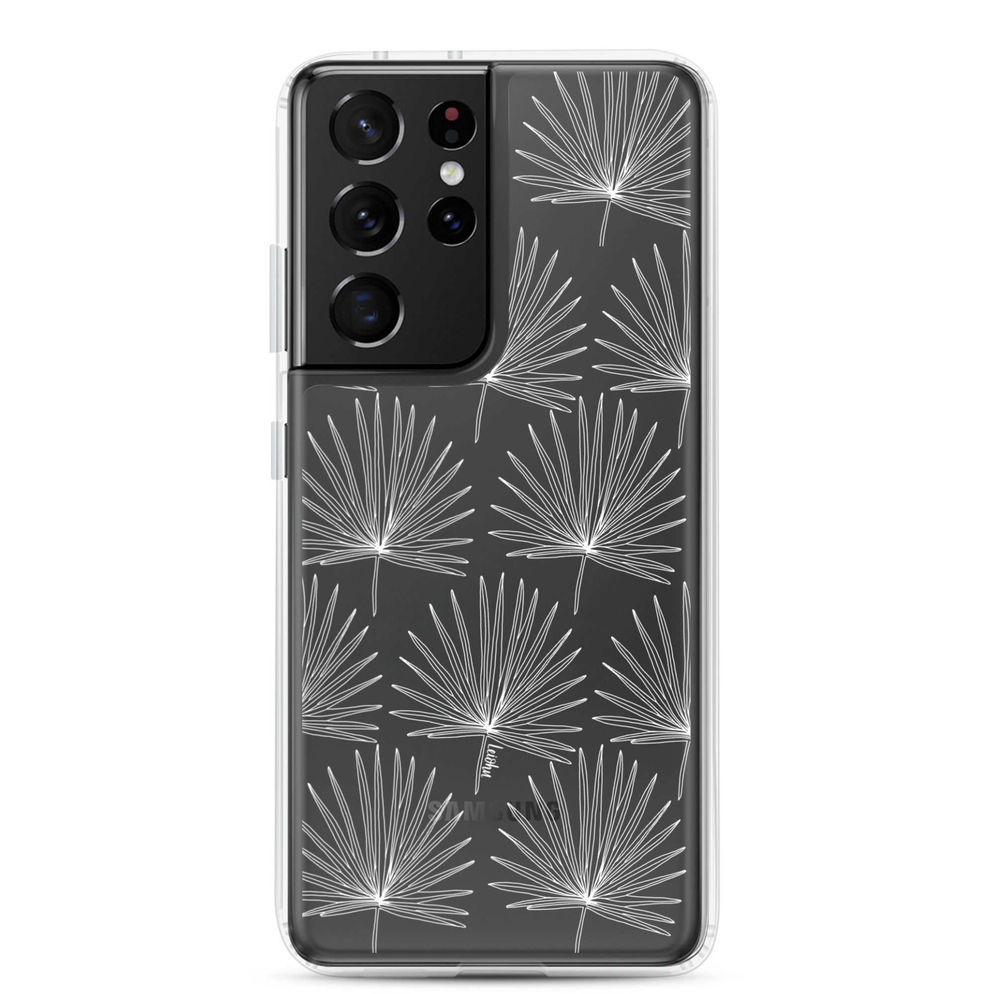 Fan Palm Clear Phone Case for Samsung Galaxy - Slim Protective Cover with Scratch Resistance for Everyday Use & Travel