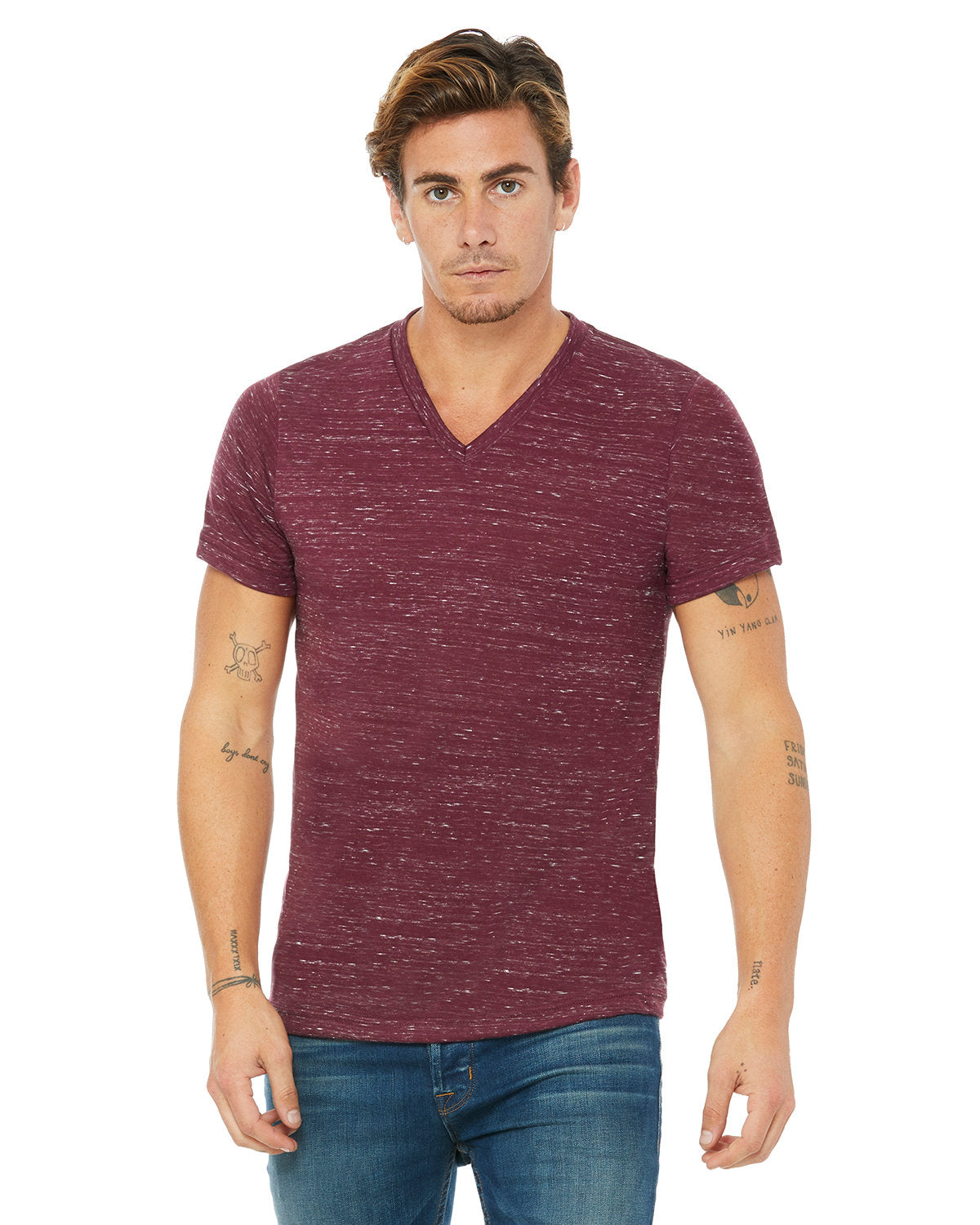 Bella + Canvas 3005 Unisex Jersey Short Sleeve V-Neck T-Shirt - Soft Cotton Tee for Men & Women - Perfect for Casual Wear, Gym, Layering & Everyday Outfits