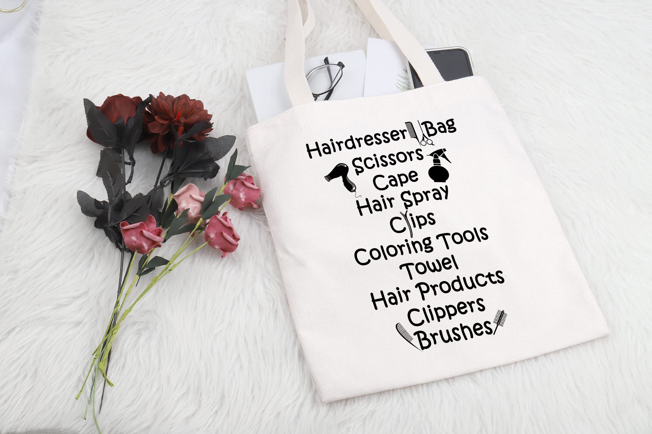 Professional Hair Stylist Tote Bag for Cosmetologists - Large Capacity Work & Travel Organizer - Perfect Gift for Hairdresser Graduation, Salon Shopping & Grocery Use - Durable Cosmetology Utility Bag for Styling Tools & Essentials