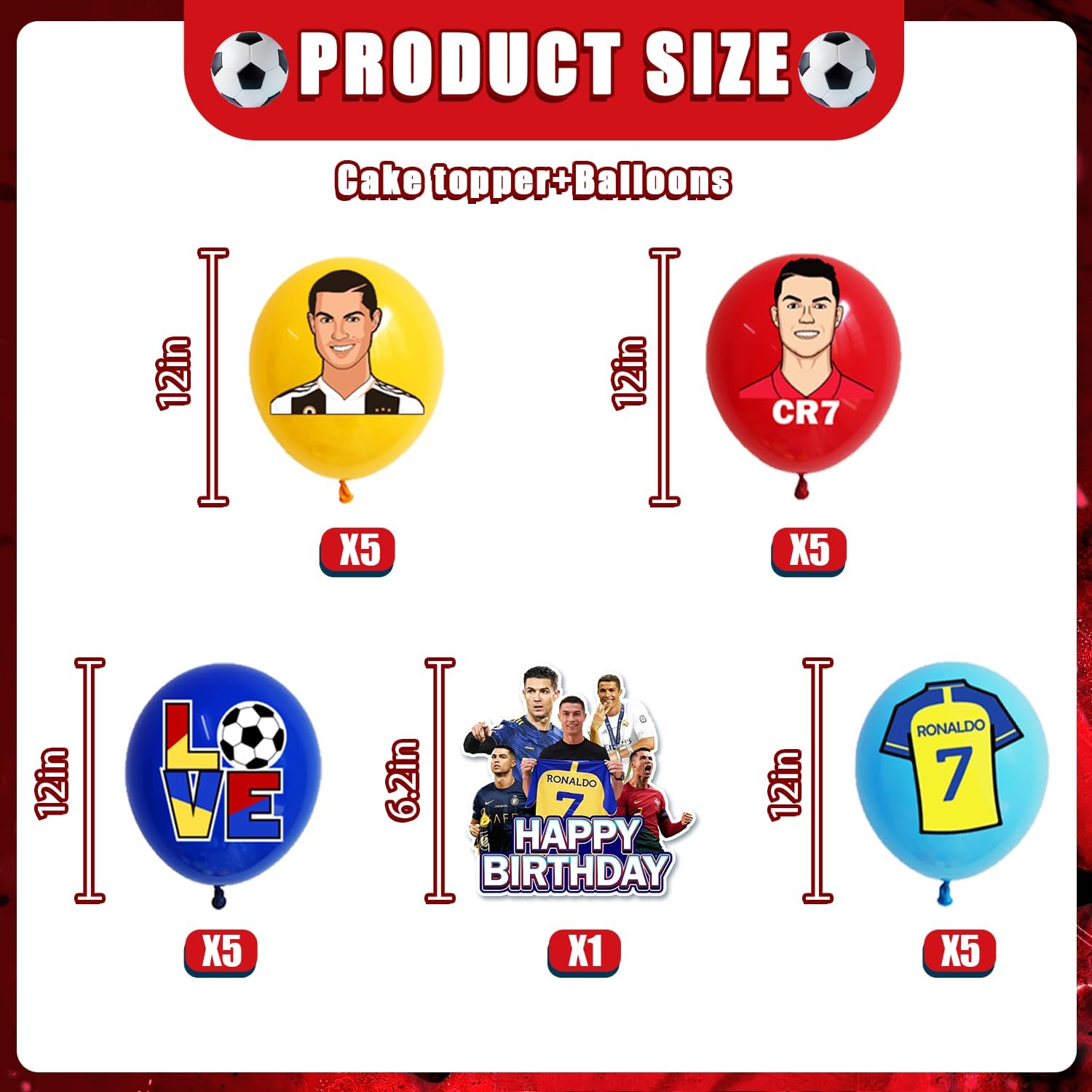 Football Superstar Birthday Party Decorations Set - Soccer Banner, Balloons, Cake Topper & Party Favors for Kids | Perfect for Soccer Themed Birthday Celebrations & Sports Fan Parties