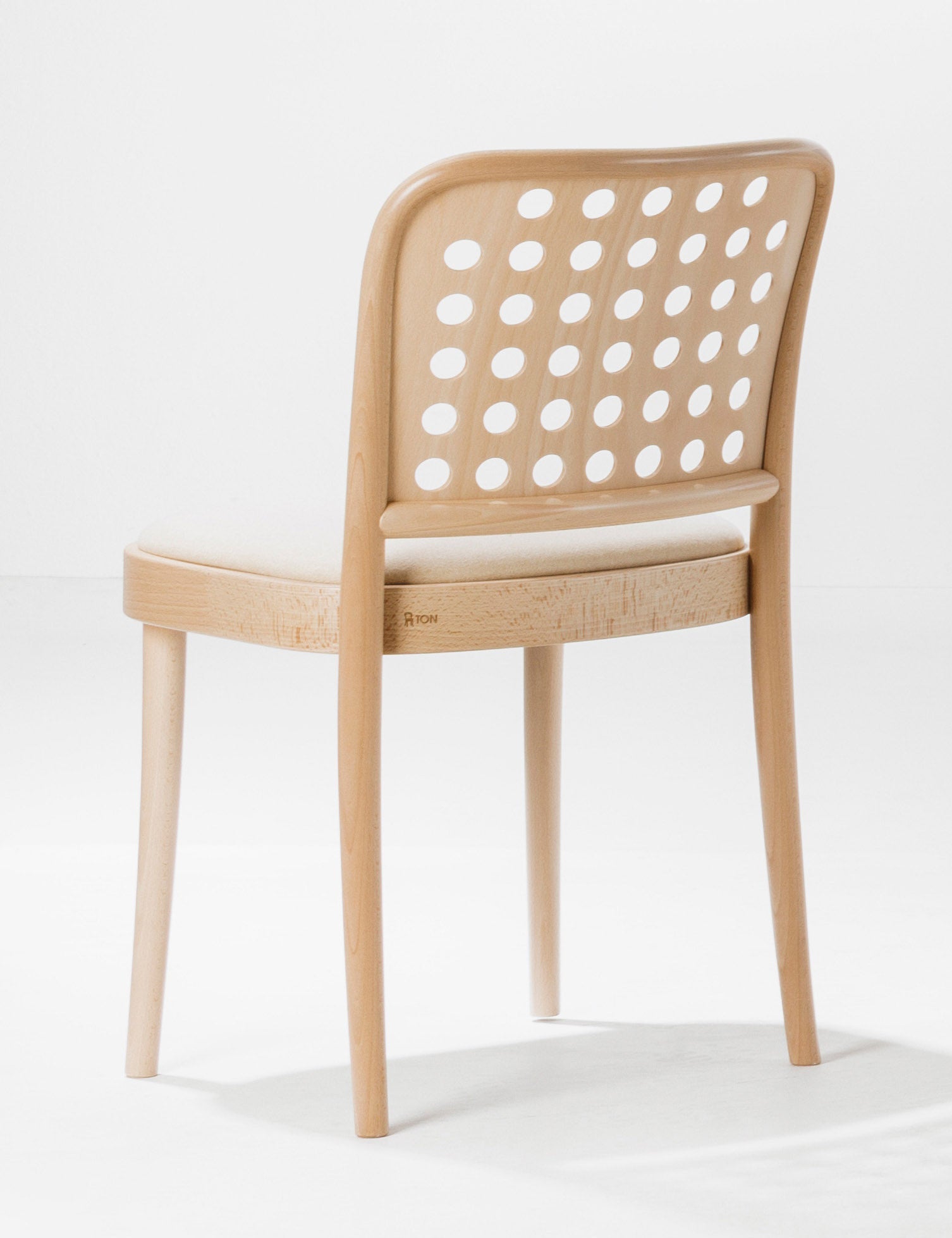 822 Bentwood Side Chair with Upholstered Seat by Ton - Modern Dining Chair for Kitchen, Restaurant & Office Use