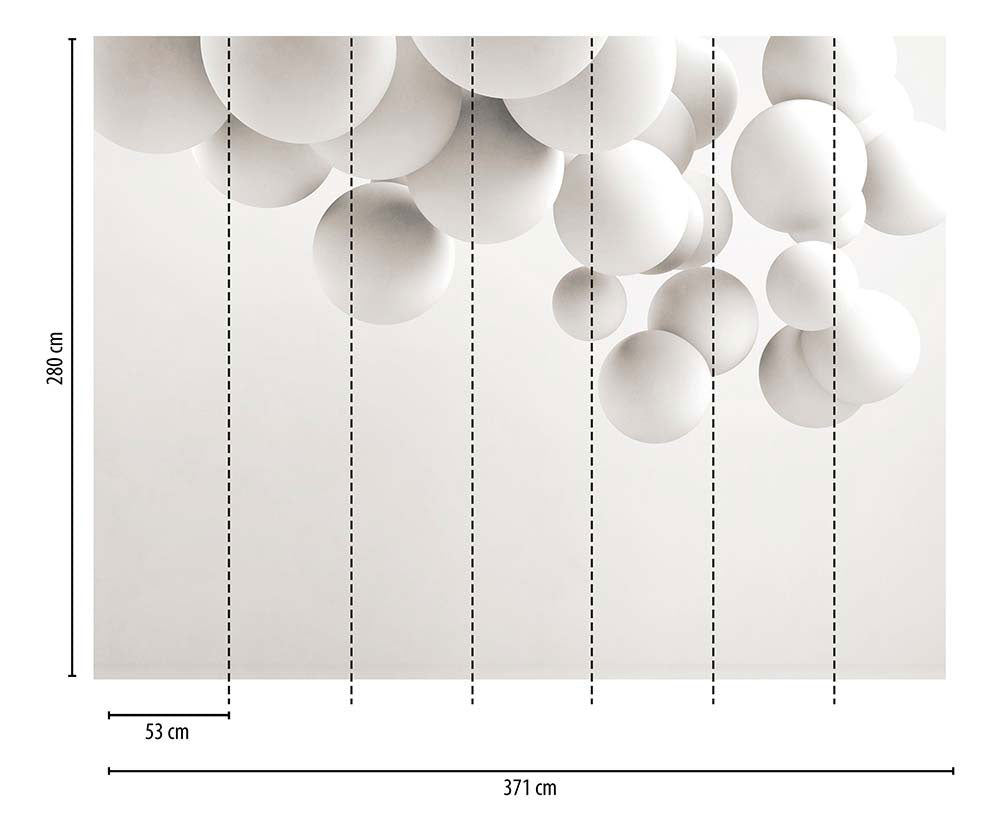 Floating Balls for Wall Decor - Modern Home & Office Decoration - Perfect for Living Room, Bedroom, and Workspace