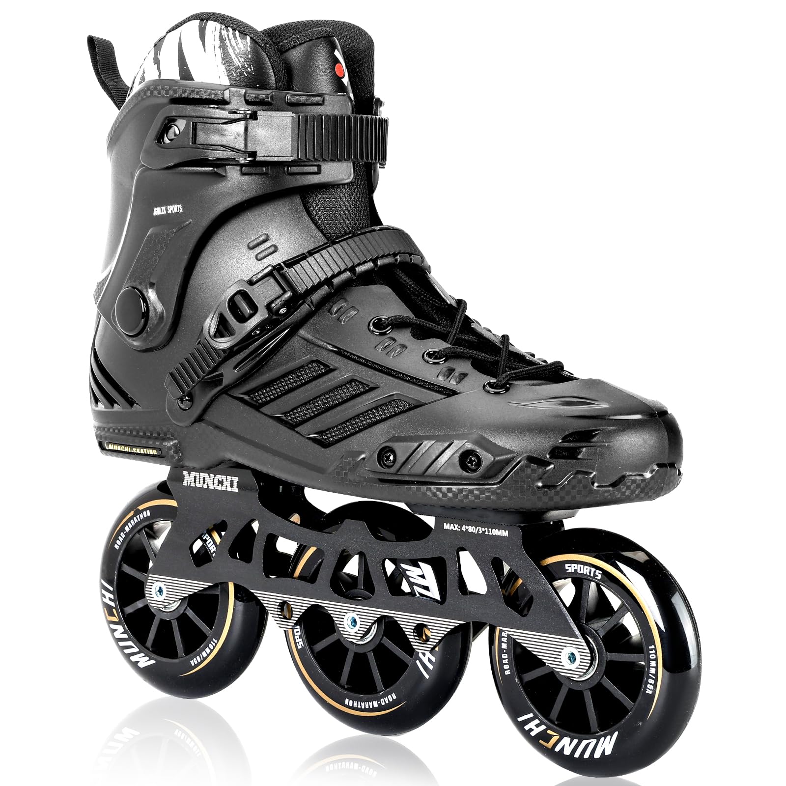 Professional 3 Wheel Inline Skates for Adults - 3X110mm High-Speed Outdoor Roller Skates for Men & Women | Perfect for Fitness, Training & Urban Skating
