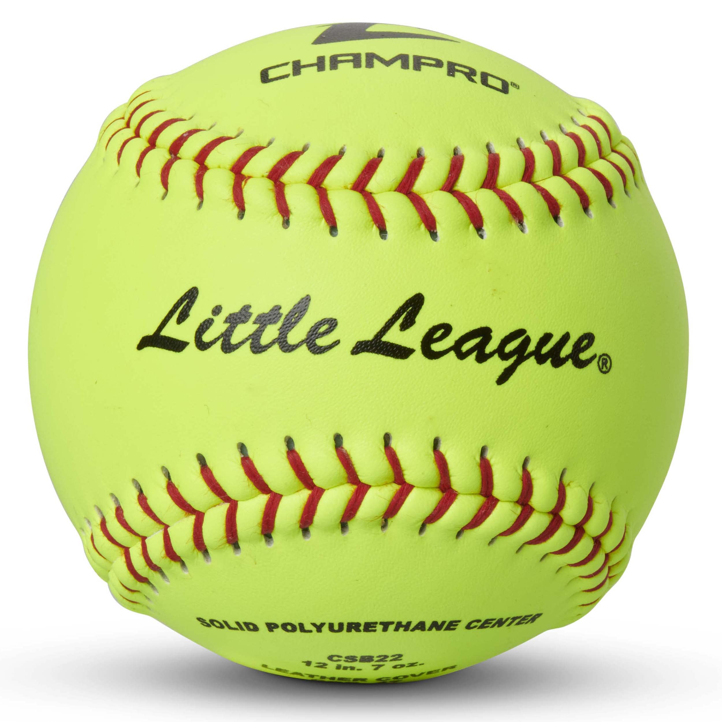 Champro Little League 12-Inch Poly Leather Baseball Glove - Red & Optic Yellow for Youth Baseball Practice & Games