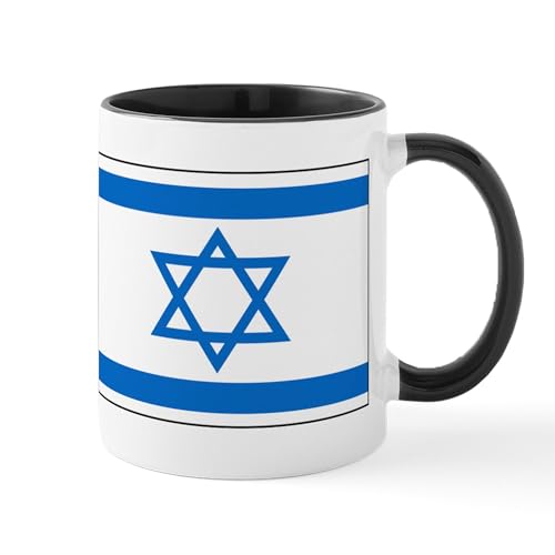 White/Black Inside - Flag Of Israel 1 Mug