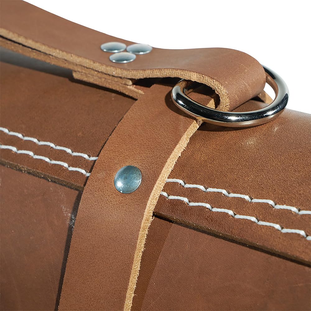 Klein Tools 5108-20 Premium 20-Inch Leather Tool Bag - Durable Electrician Work Bag for Professional Tools & Equipment Storage