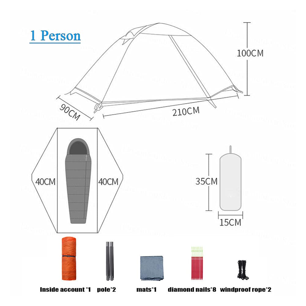 **2-Person Lightweight Waterproof Dome Tent for Camping & Backpacking - Easy 2-Min Setup, Stormproof & Compact - Perfect for Hiking, Outdoor Adventures & Survival Travel**