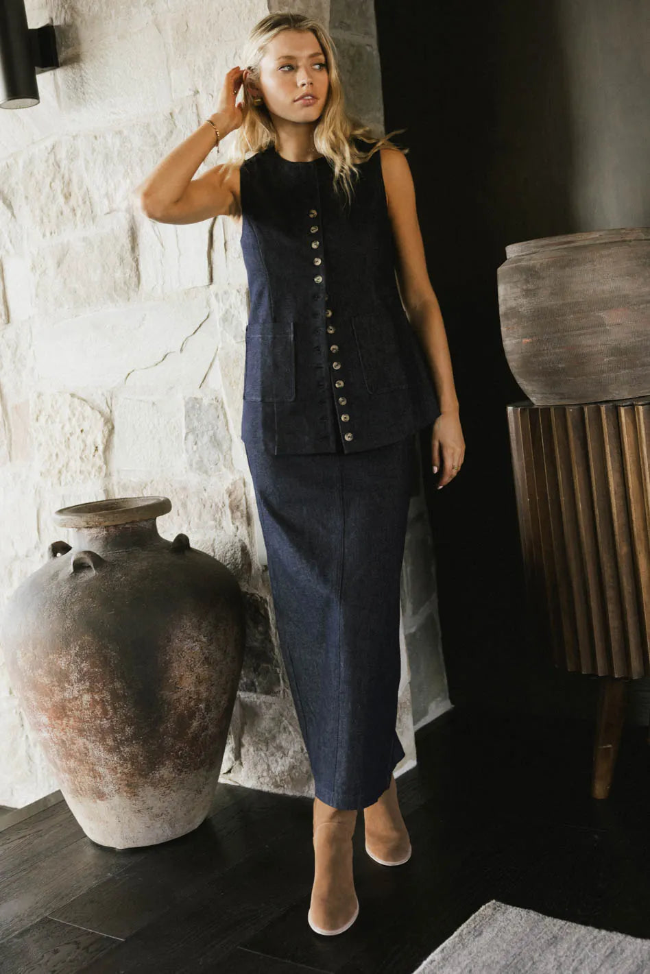 Miriam Denim Vest for Women - Stylish Distressed Denim Jacket with Button Front & Pockets | Perfect for Casual Outfits, Layering, and Streetwear Fashion