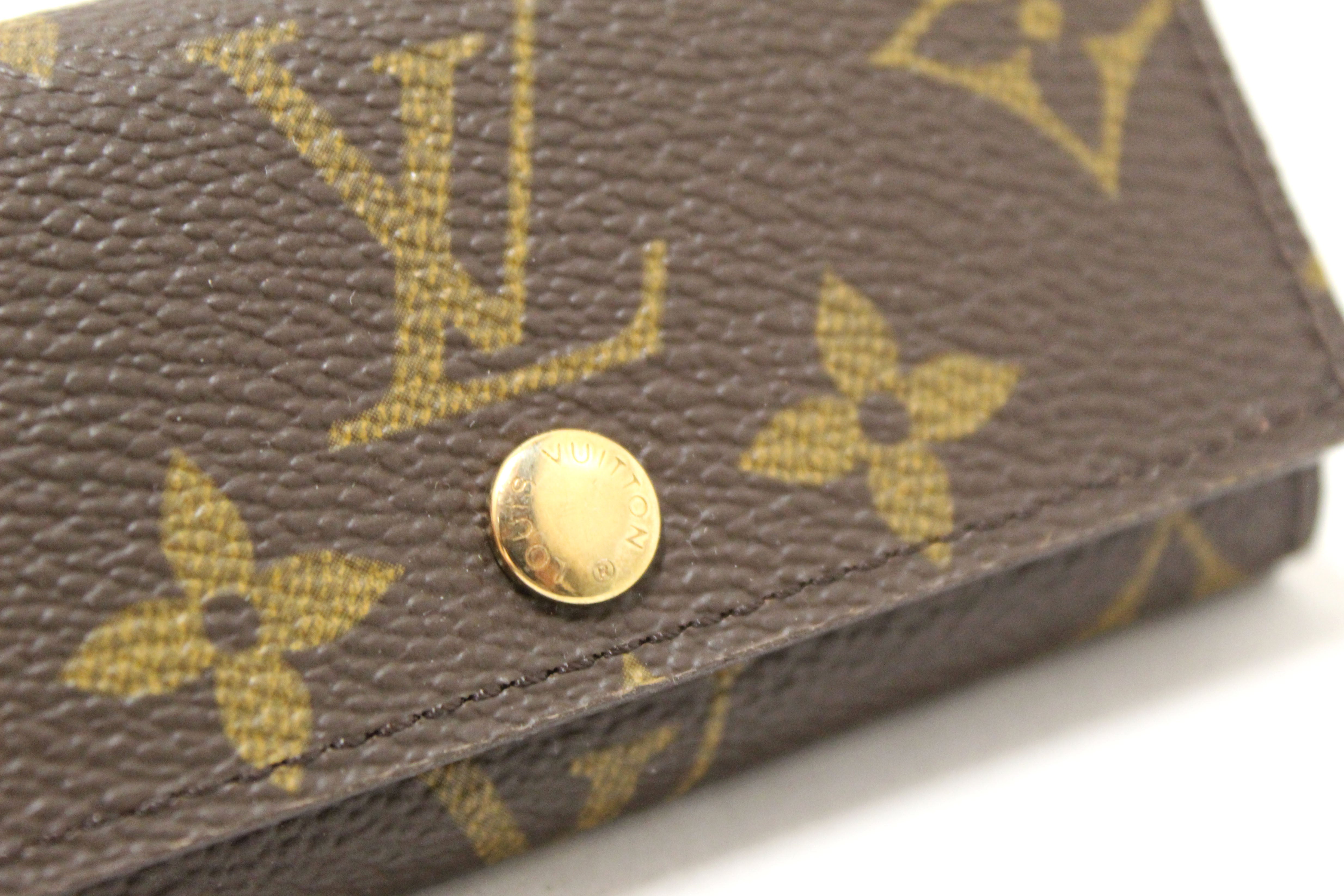 Authentic Louis Vuitton Monogram 4 Key Holder - Luxury Leather Key Organizer for Women & Men - Perfect for Home, Office & Travel Accessories