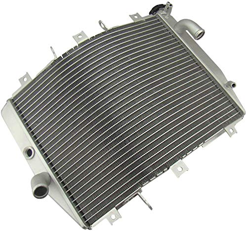 High-Performance Aluminum Motorcycle Radiator for Kawasaki Ninja ZX6R (1998-2002) - Silver | Enhanced Cooling System | Perfect for Racing & Long-Distance Riding