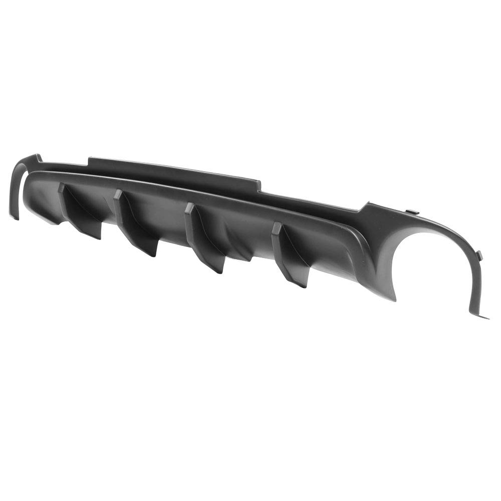 FREEMOTOR802 Rear Bumper Diffuser for 2013-2014 Ford Mustang V6 & GT | V2 Style Unpainted Black PP Spoiler | Upgrade Car Exterior for Enhanced Style & Aerodynamics