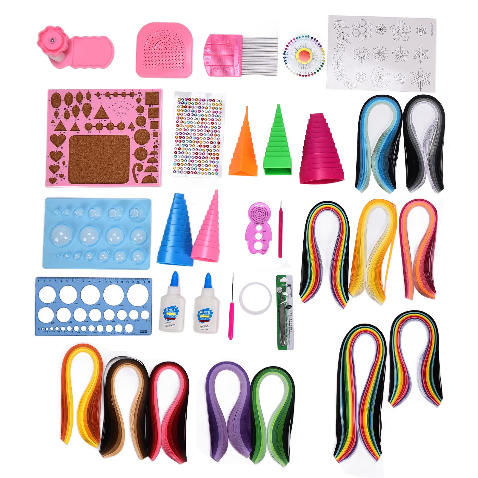 DIY Paper Quilling Tool Kit - Rotating Quilling Pen Set for Beginners | Create Beautiful Paper Flowers & Crafts | Perfect for Scrapbooking, Greeting Cards & Home Decor