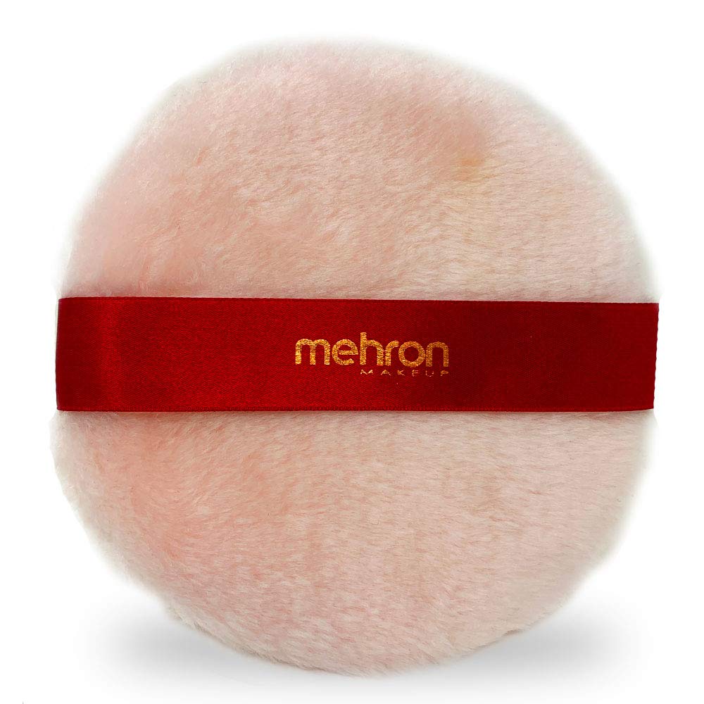 Mehron Professional Round Makeup Powder Puff - 3.5 Inch for Flawless Face & Body Application - Perfect for Stage, Photo Shoots & Everyday Makeup