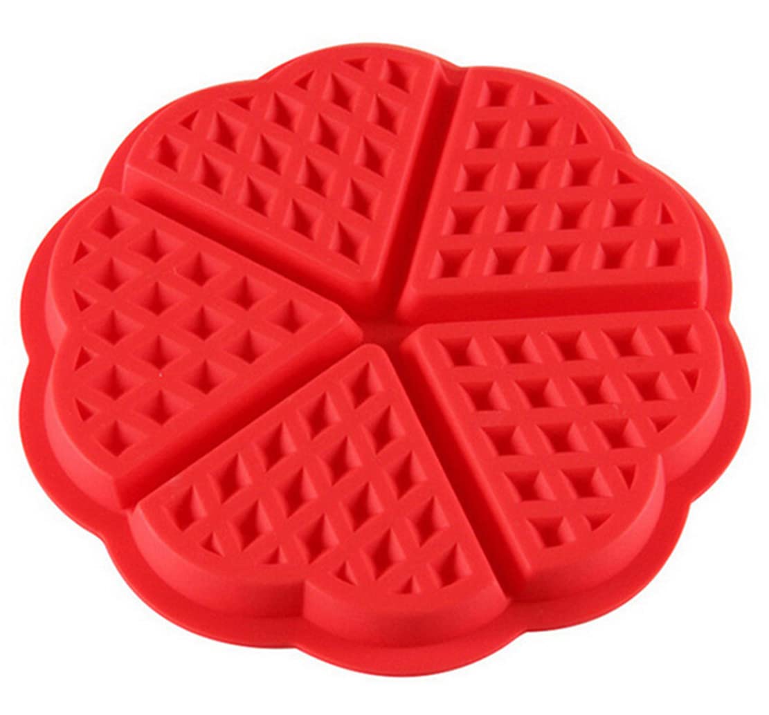 Non-Stick Silicone Waffle Stamps - 1 Piece, Heat-Resistant & Easy to Clean - Perfect for Homemade Waffles, Pancakes, and Baking Decorations