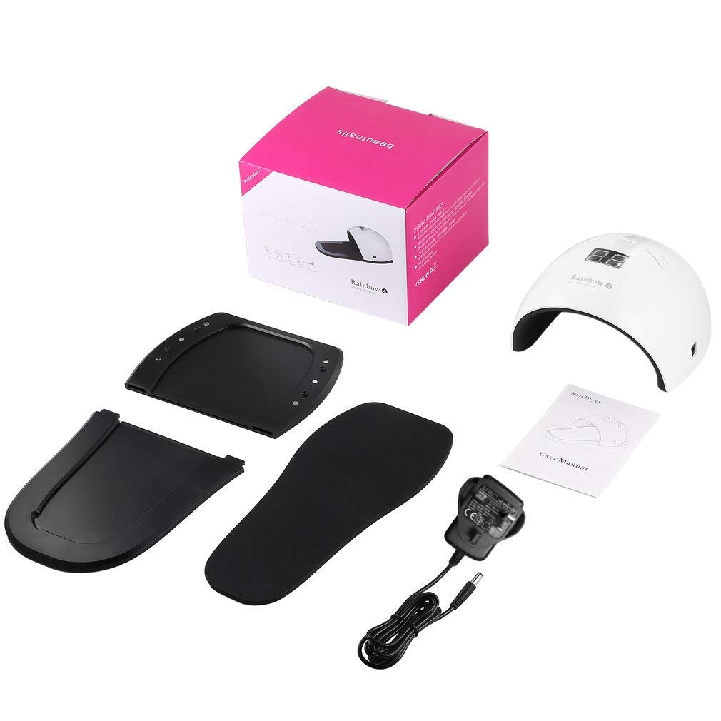 Oukaide 48W UV/LED Nail Lamp - 2 in 1 Professional Nail Dryer for Gel Polish Curing | Fast Drying for Finger & Toe Nails | Portable Design for Home & Salon Use | Perfect for Manicures, Pedicures & DIY Nail Art