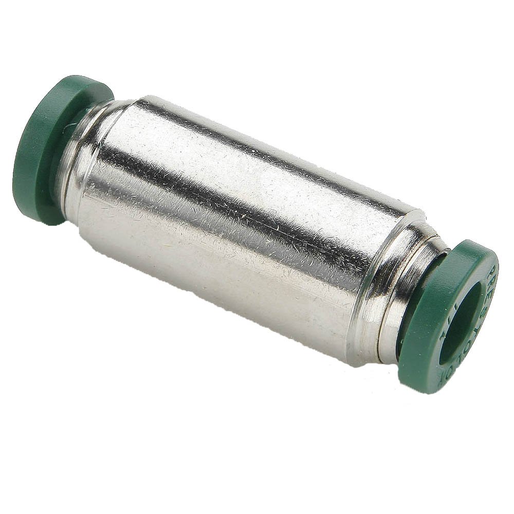 Parker 62PLP-4-5/32 Prestolok PLP Push-to-Connect Instant Fitting - Nickel Plated Brass Tube to Tube Union (1/4