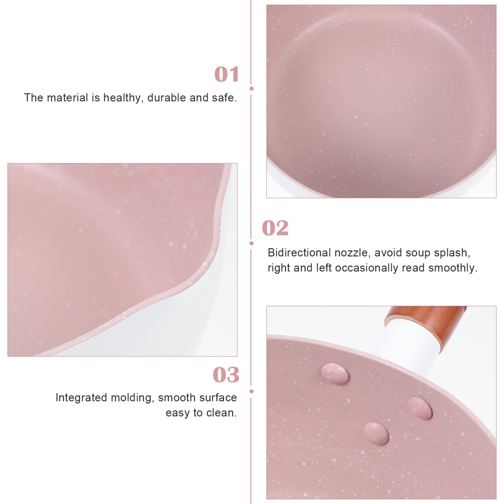 Hemoton Aluminum Snow Pan with Handle - 3QT Saucepan for Soup, Baby Food & Cooking - Non-Stick Stockpot for Kitchen, Complementary Food & Meal Prep - Perfect for Home, Restaurant & Camping Use