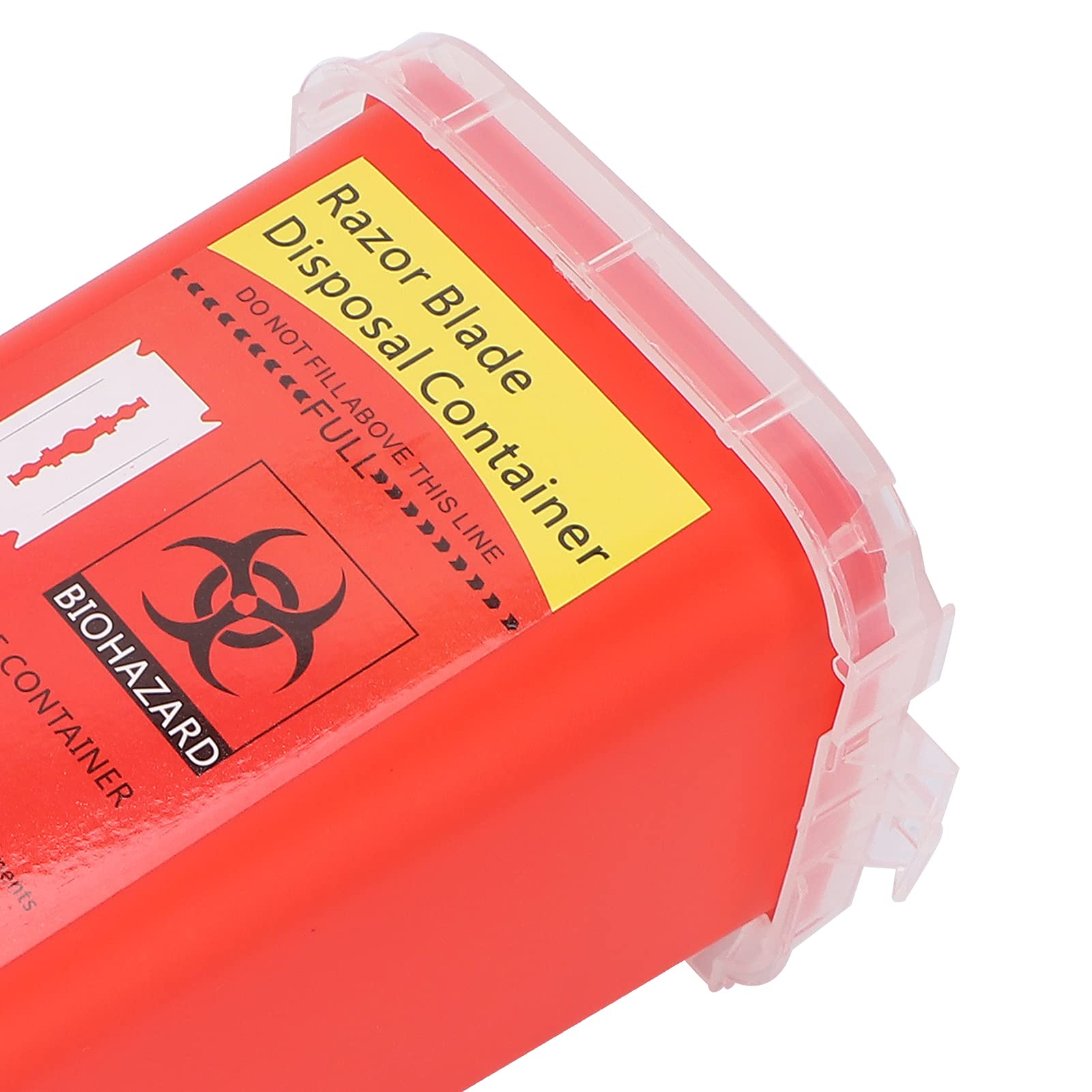 Ubersweet® Non-Toxic Needle Disposal Container Box - Safe Sharps Disposal for Beauty Salon, Hair Salon & Tattoo Studio - Red | Professional Medical Waste Solution for Acupuncture, Piercing & Cosmetic Procedures
