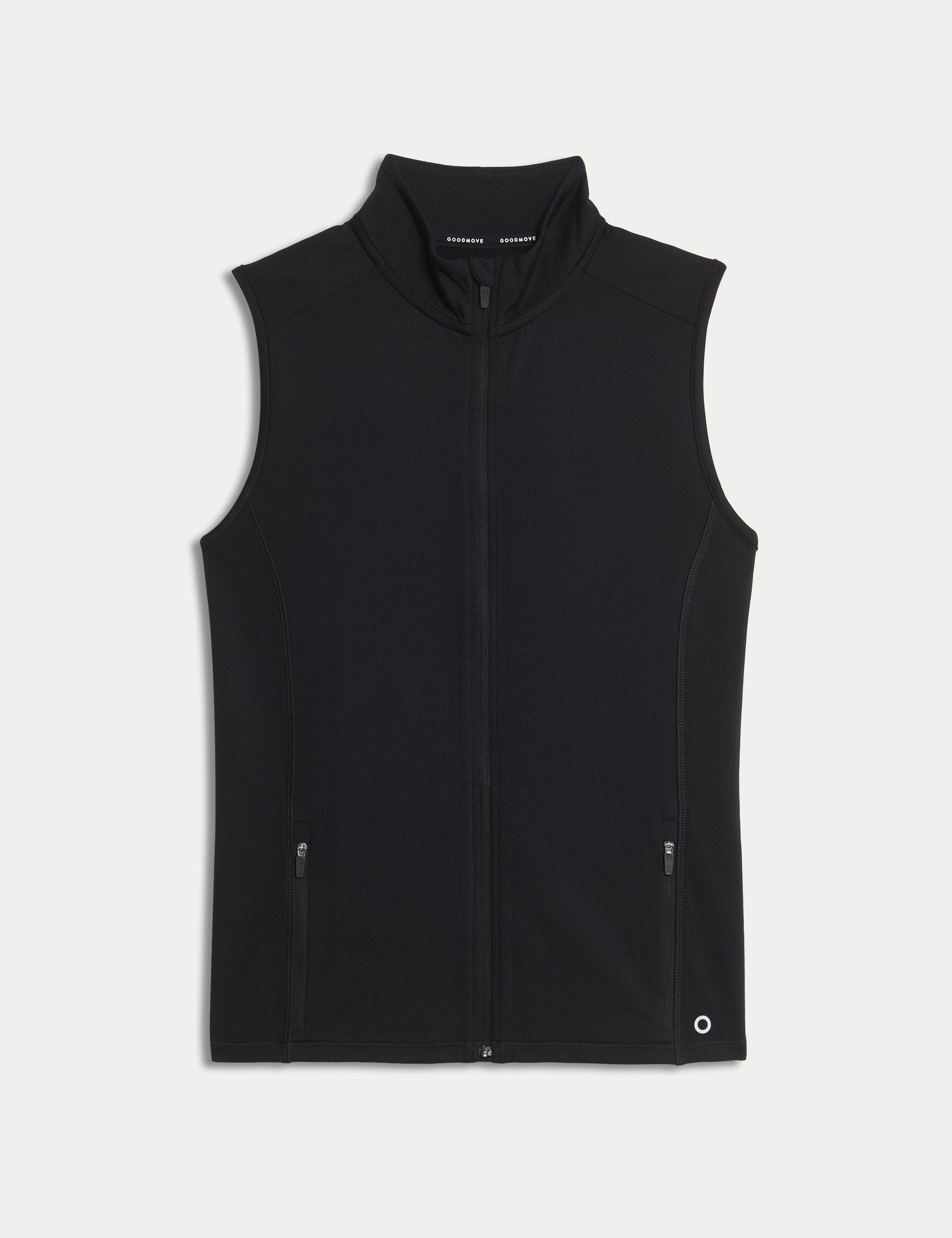 Ultraheat Zip Up Running Gilet for Men & Women - Lightweight Breathable Vest for Jogging, Cycling & Outdoor Sports - Black