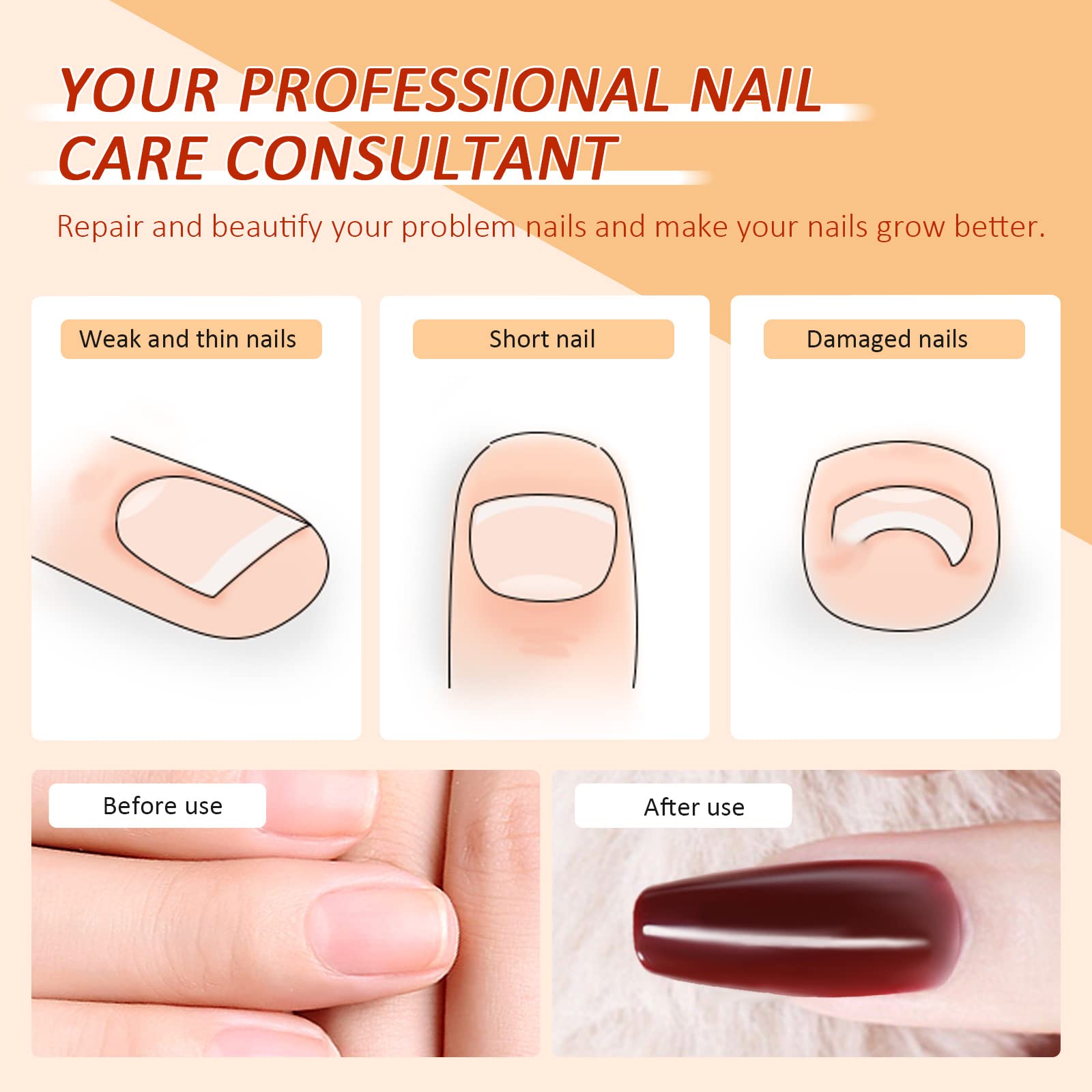 Saviland Poly Nails Gel Kit - Professional Glitter Nail Extension Kit with Slip Solution & Nail Strengthener | All-in-One Builder Gel for DIY Manicures | Perfect for Beginners & Home Use | Salon-Quality Nails for Parties, Weddings & Special Occasions