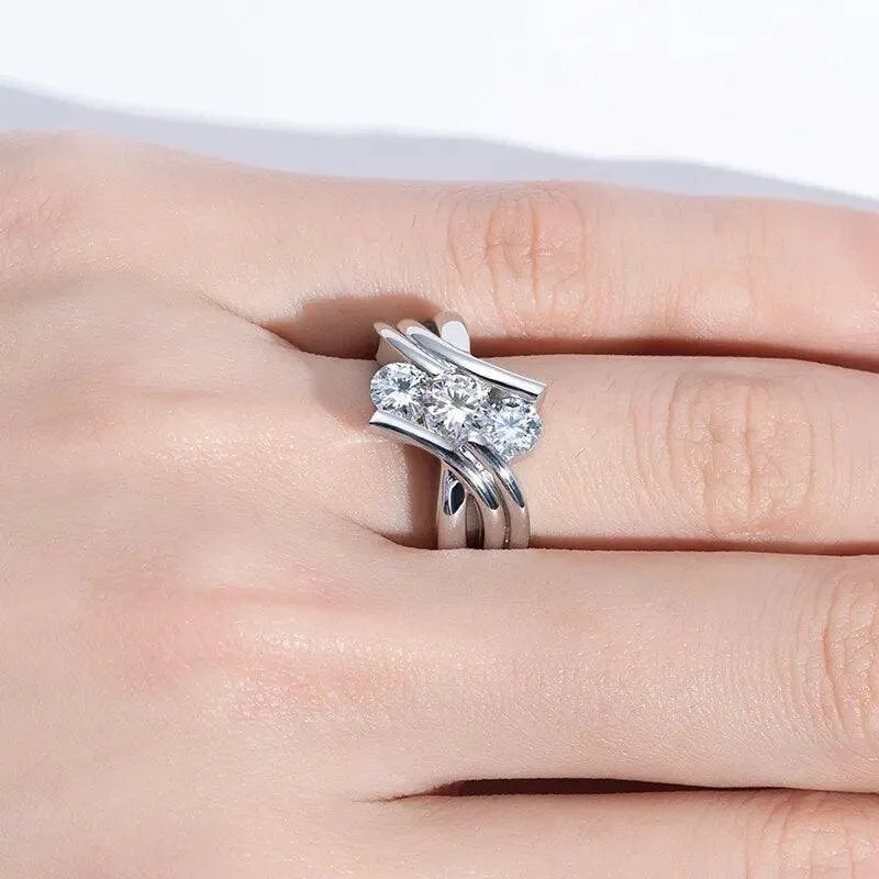 1.2 Carat Moissanite Vintage Engagement Ring for Women - 925 Sterling Silver Wedding Band, Anniversary Gift, Bridal Jewelry (Perfect for Proposals, Weddings & Special Occasions)