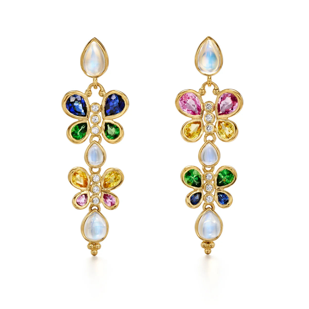 Temple St. Clair 18K Gold Butterfly Earrings for Women - Elegant Flutter Design, Perfect for Weddings, Date Nights & Special Occasions