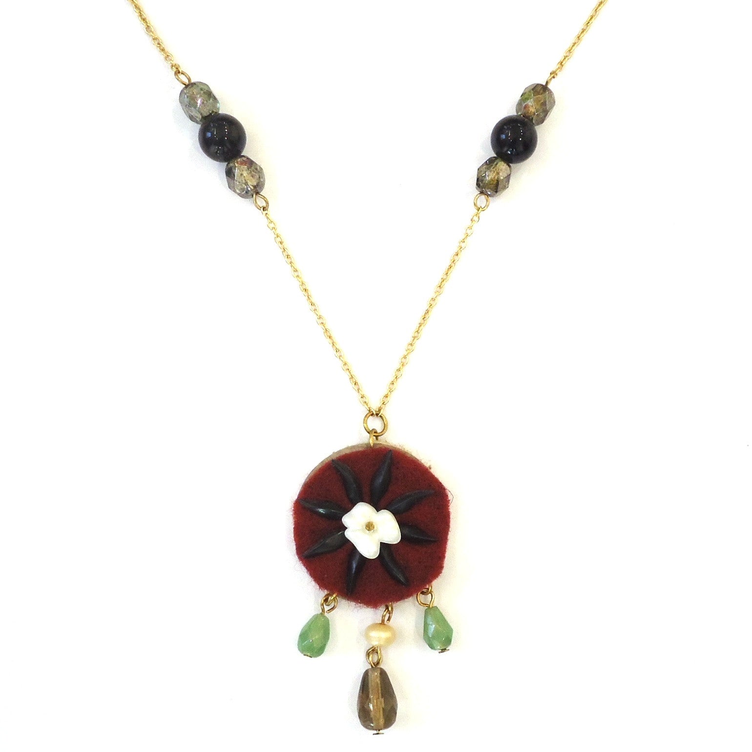 Handmade Mixed Media Necklace - Boho Beaded Statement Jewelry for Women - Perfect for Festivals, Weddings & Everyday Wear