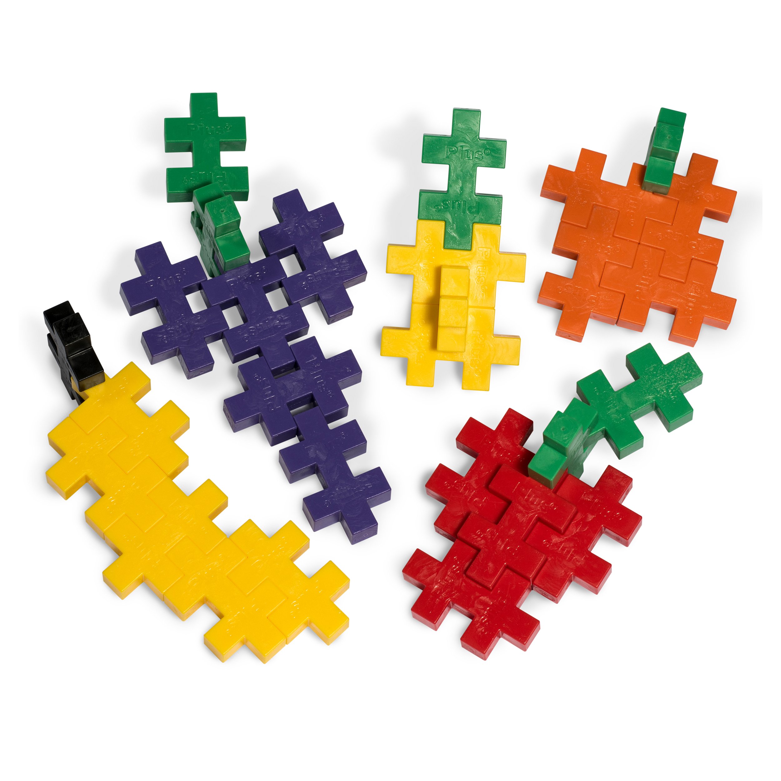 Plus-Plus Big - 200 Piece Construction Building STEM Toy Set with Storage Tub - Basic Color Mix - Educational Puzzle Blocks for Toddlers & Preschoolers - Creative Play for Kids Birthday & Classroom Activities