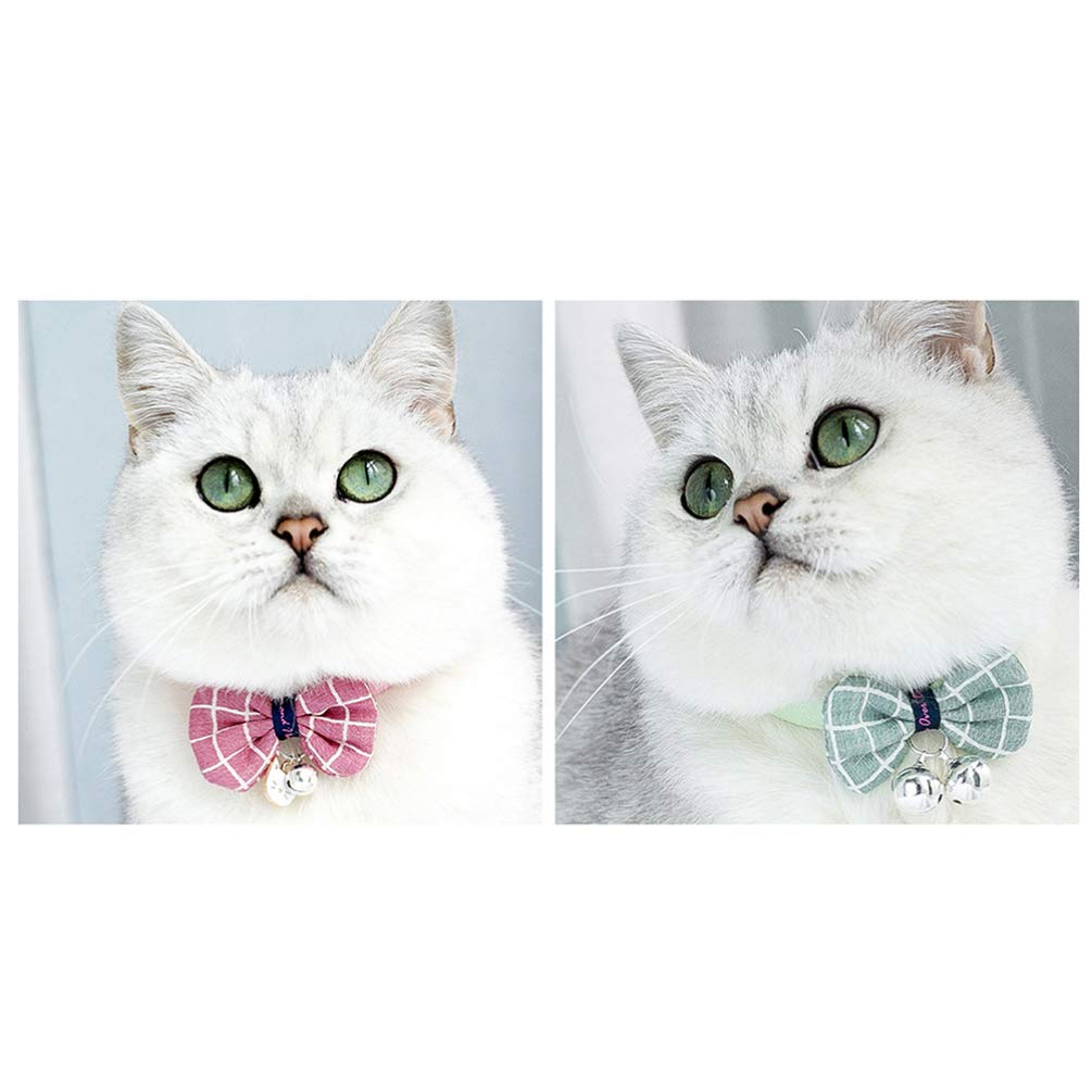 Balacoo 2-Pack Tiny Puppy Collars with Bow Tie - Adjustable Pet Bandana Bibs & Necklace for Small Dogs - Red Thick Plate Comfortable Collar for Puppies - Perfect for Daily Walks, Grooming & Special Occasions