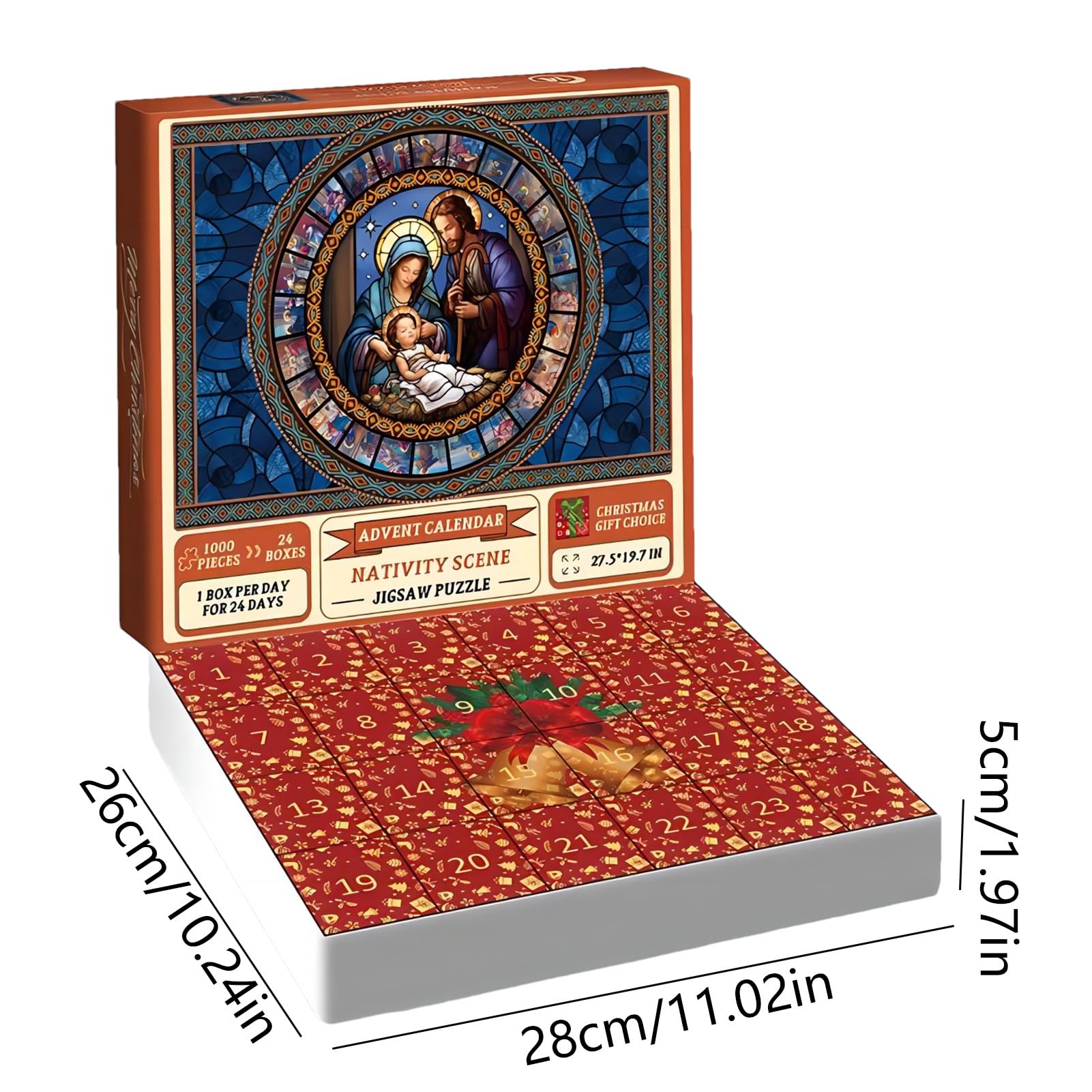 2023 Nativity Advent Calendar Puzzle - 24 Days Christmas Countdown with Nativity Scene - Fun Holiday Puzzle for Adults & Kids | Perfect for Family Bonding & Christmas Decorations