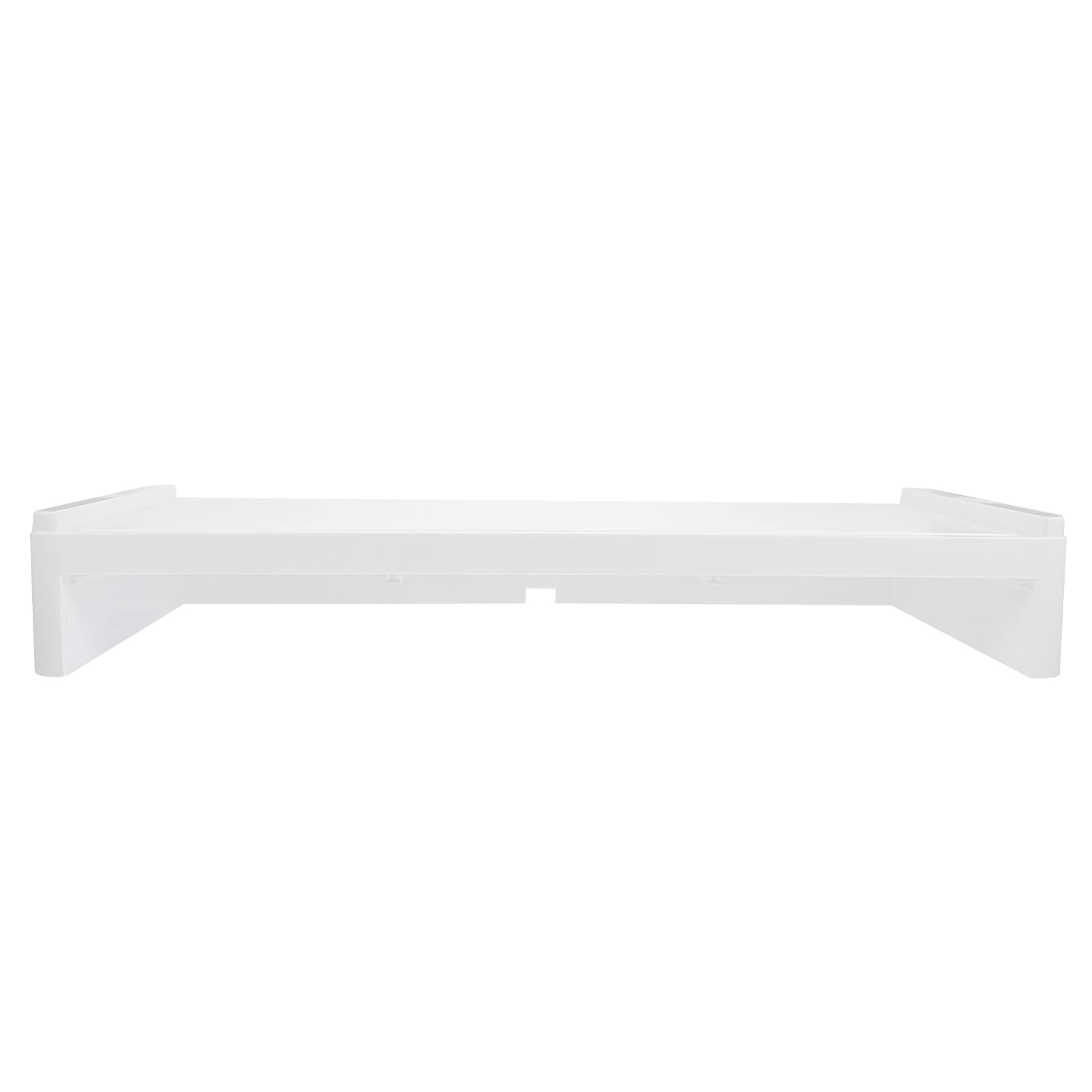 White Desk Organizer Stand with Storage Drawers - Monitor Riser & Laptop Stand for Office & Home - Perfect for Keyboard Storage, Stationery Organization & Workspace Optimization