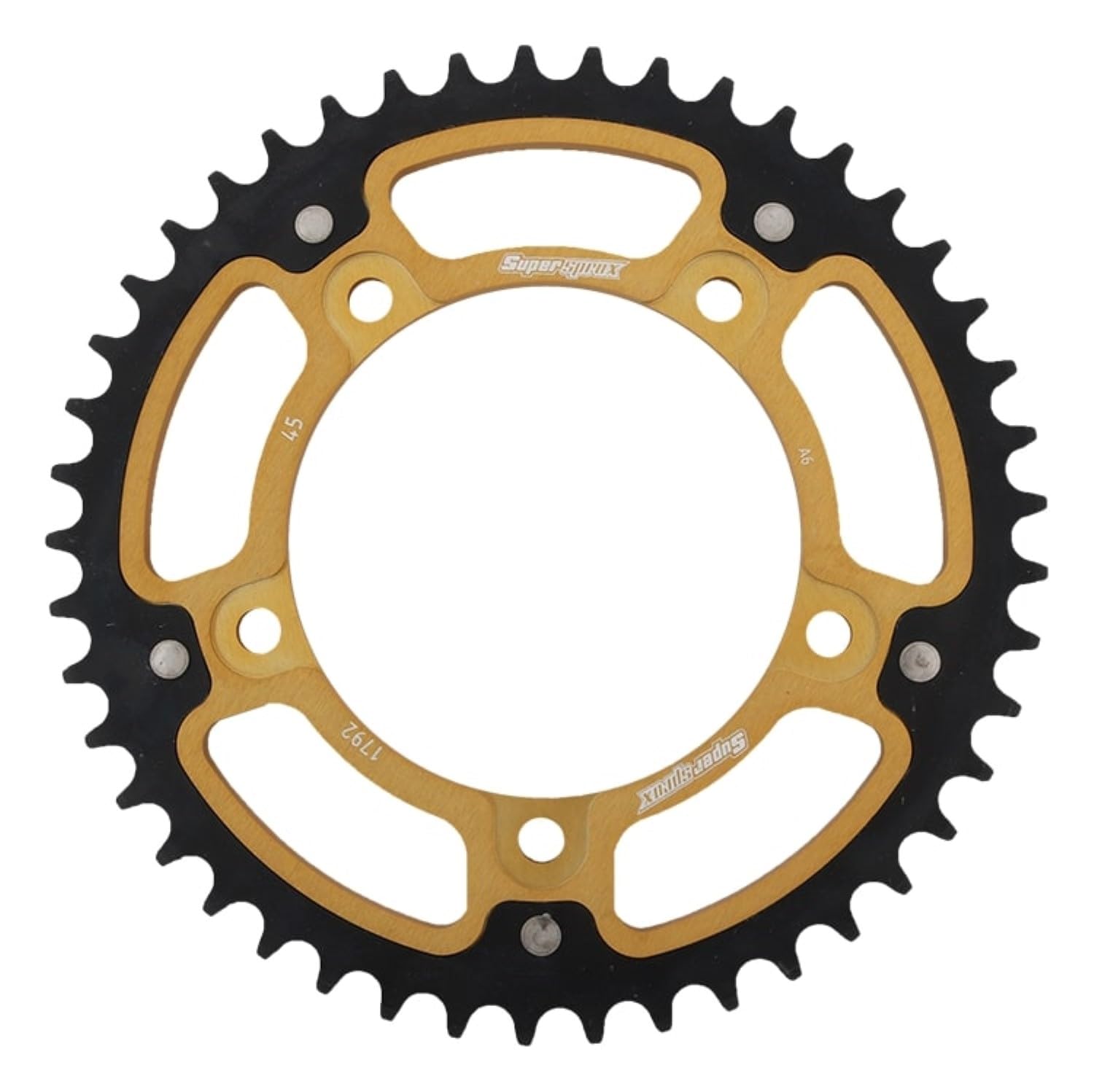 SGR SUPERSPROX 570003145GLD Stealth Crown RST-1792:45 Gold/Gold Pitch 525 Teeth 45 - High-Performance Motorcycle Sprocket for Racing & Custom Bike Builds