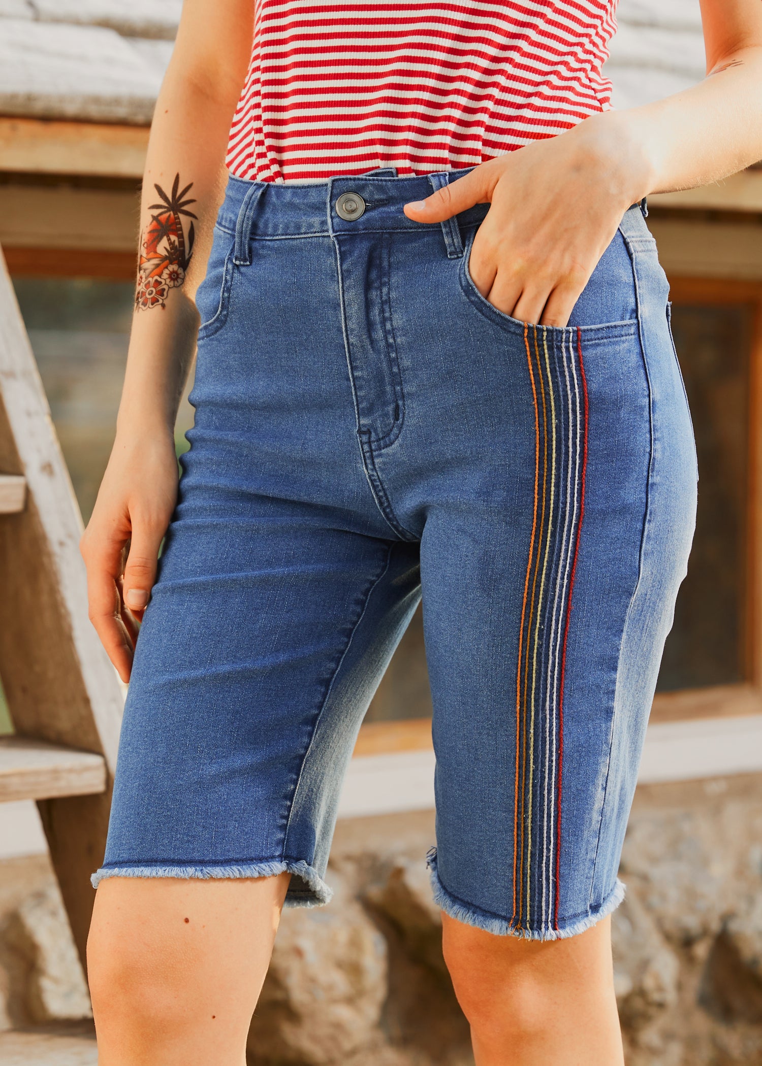 Just Bloomed Bermuda Shorts for Women - Comfortable & Stylish Summer Casual Shorts - Perfect for Beach, Travel & Outdoor Activities