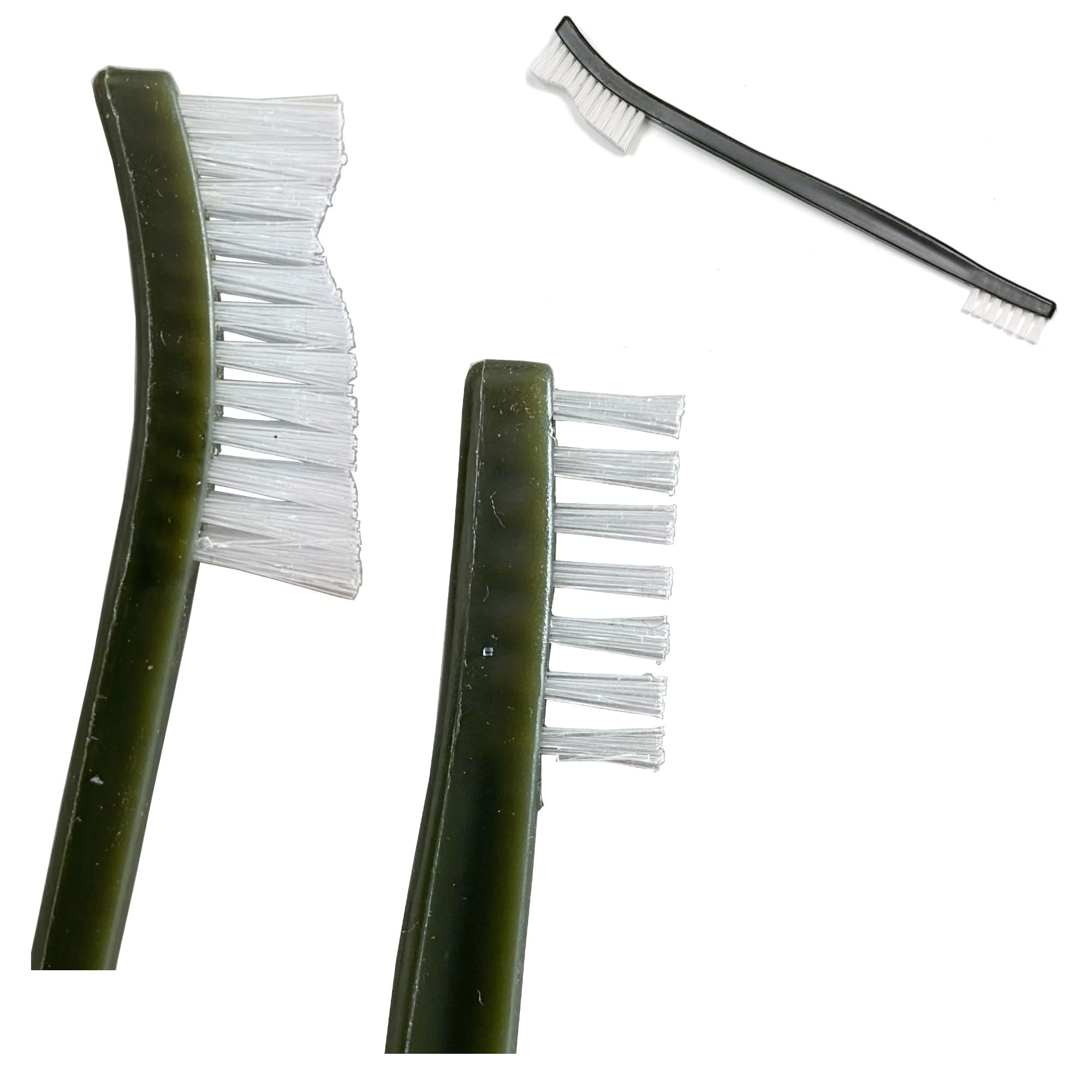 MaximalPower 7-Inch Double-Ended Gun Cleaning Brushes - 10 Pack Nylon All-Purpose Cleaning Brushes with Ergonomic Plastic Handle for Firearms, Tools & Household Cleaning