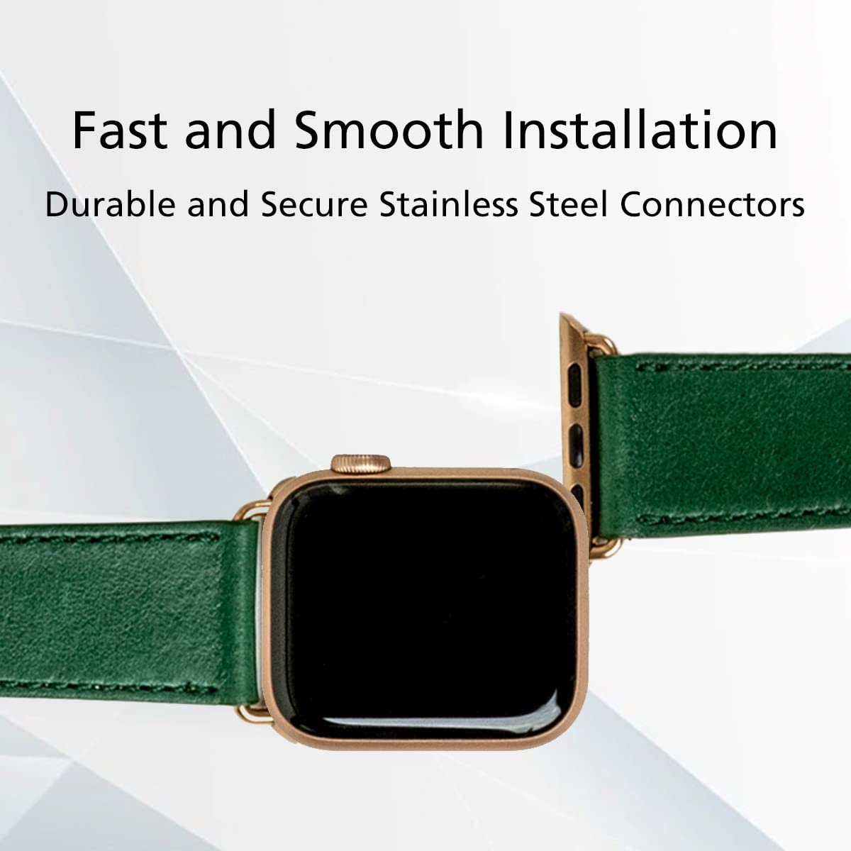 Premium Italian Full-Grain Leather Band for Apple Watch 38mm/40mm/41mm - Compatible with Series 10/9/8/7/6/SE/5/4 - Stylish Replacement Strap for Men & Women - Perfect for Work, Gym & Everyday Wear