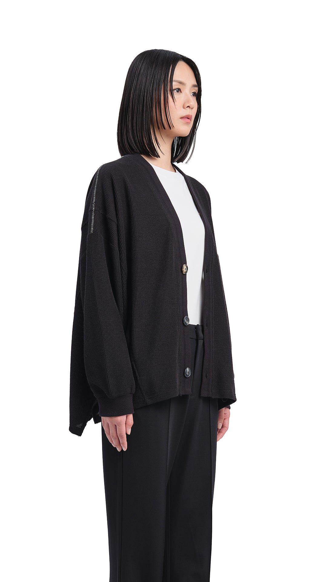Stylish Oversized Cut Sewn Cardigan for Women - Cozy Knit Sweater for Fall & Winter - Perfect for Layering, Casual Outfits, and Relaxing at Home