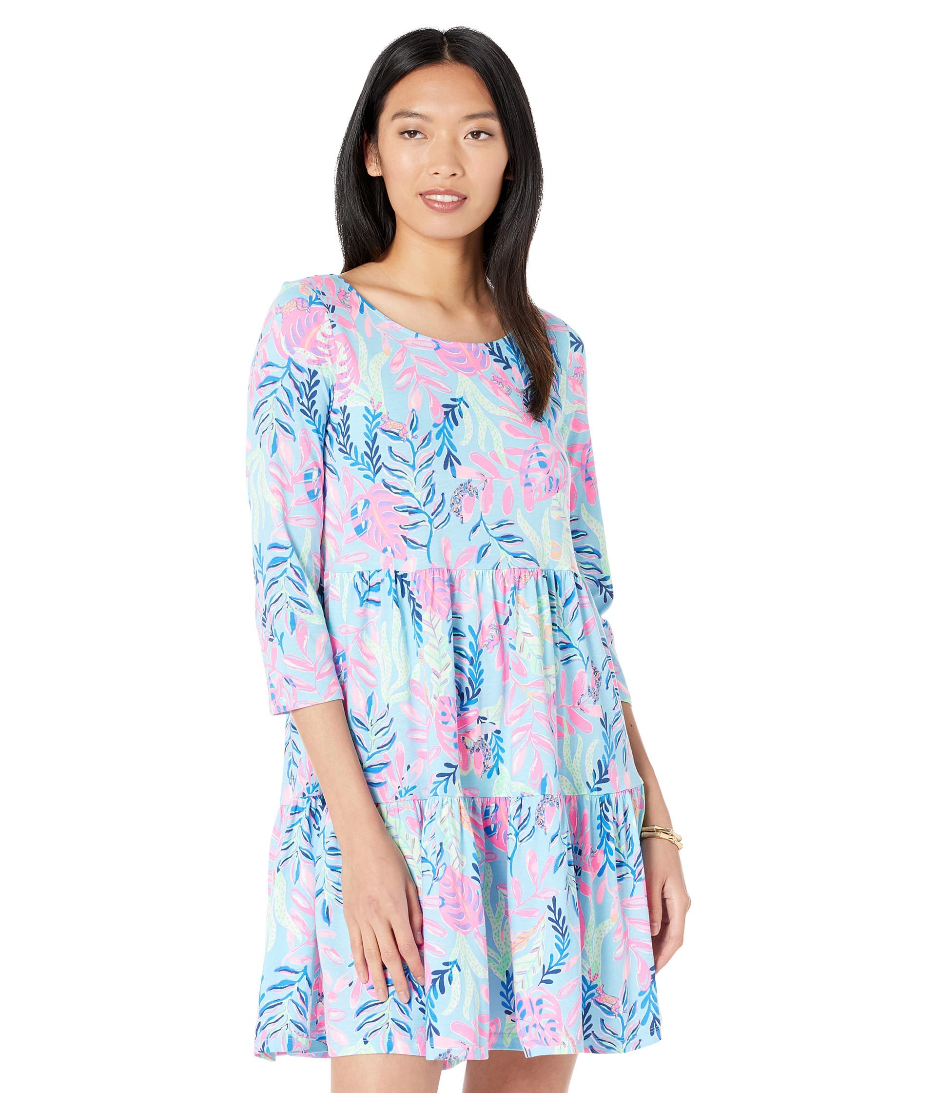 Lilly Pulitzer Geanna Dress - Floral Print Summer Dress for Women | Perfect for Beach Vacations, Brunch & Outdoor Parties