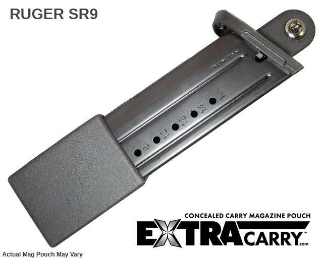 Ruger SR9C 9mm 10-Round Magazine Pouch - Compact & Secure Handgun Ammo Holder for Range Shooting, Concealed Carry & Tactical Training