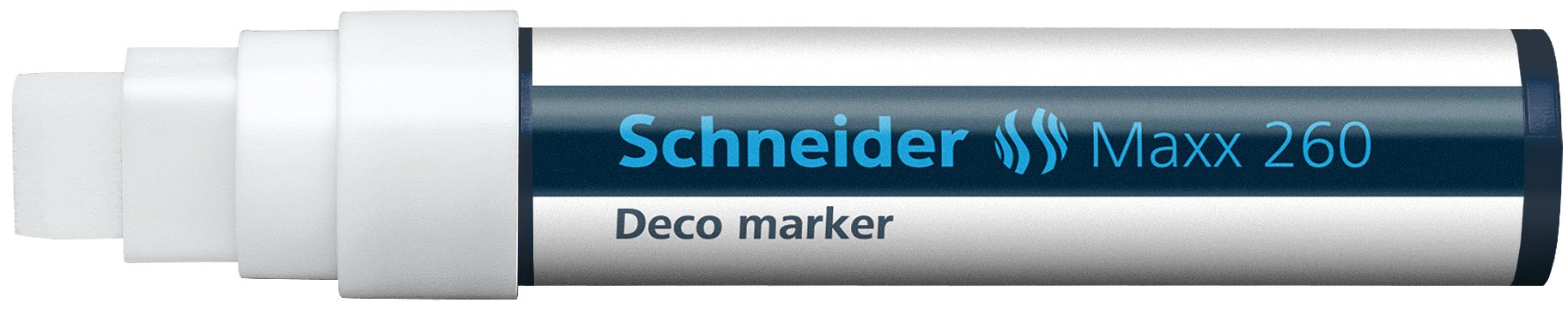 Schneider Maxx 260 White Chalk Markers - Pack of 5 | Non-Toxic Dry Erase Markers for Whiteboards, Glass, Chalkboards | Ideal for Restaurants, Classrooms, Offices & Retail Signage